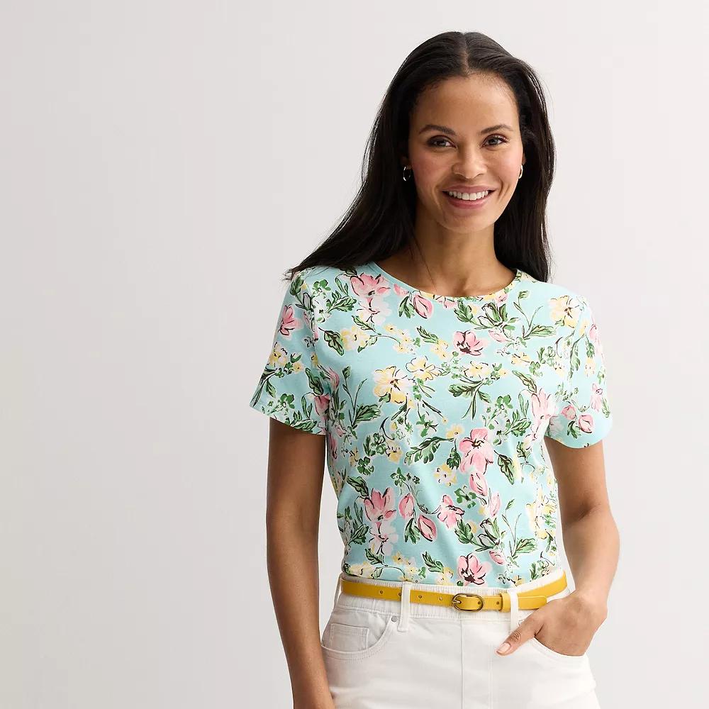 Women's Croft & Barrow® Essential Crewneck Tee,  Product Image