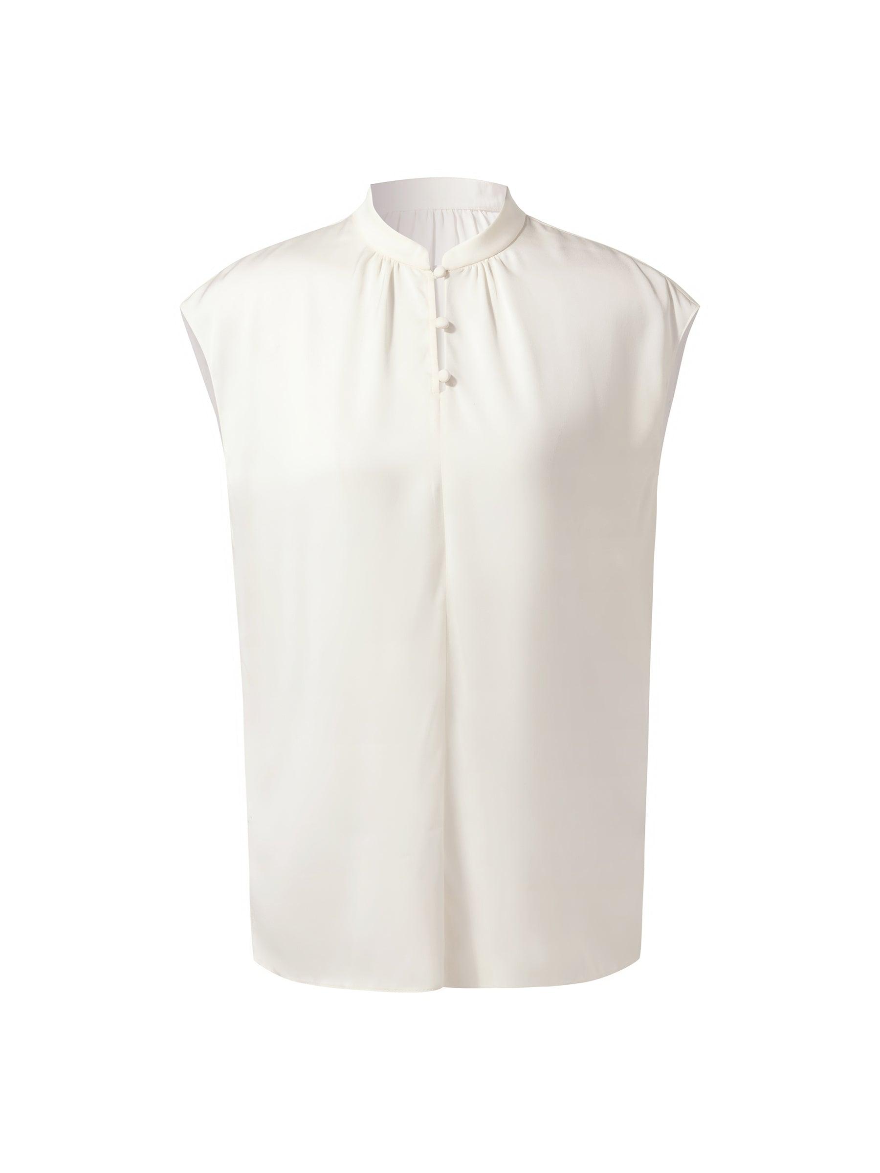 22MM Mulberry Silk Women Cap Sleeve Blouse Product Image