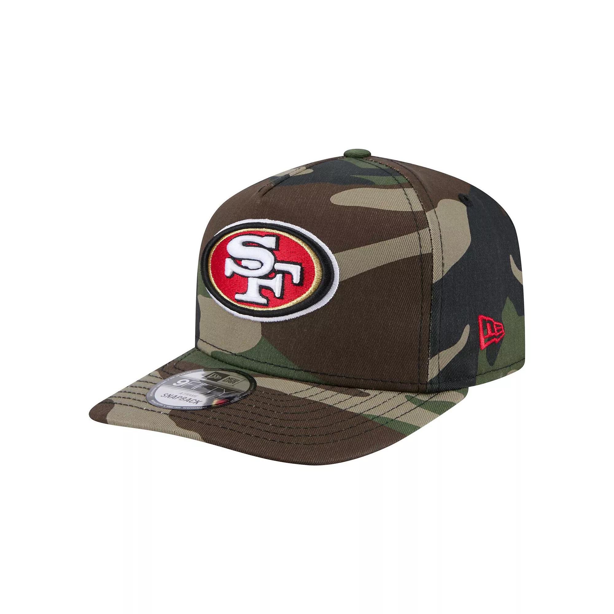Men's New Era Camo San Francisco 49ers Woodsy 9FIFTY Snapback Hat, Green Product Image