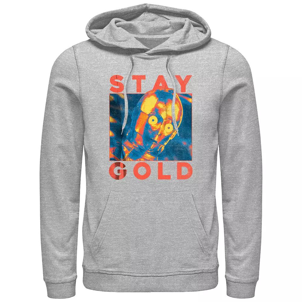 Men's Star Wars C-3PO Stay Gold Graphic Hoodie,  Product Image