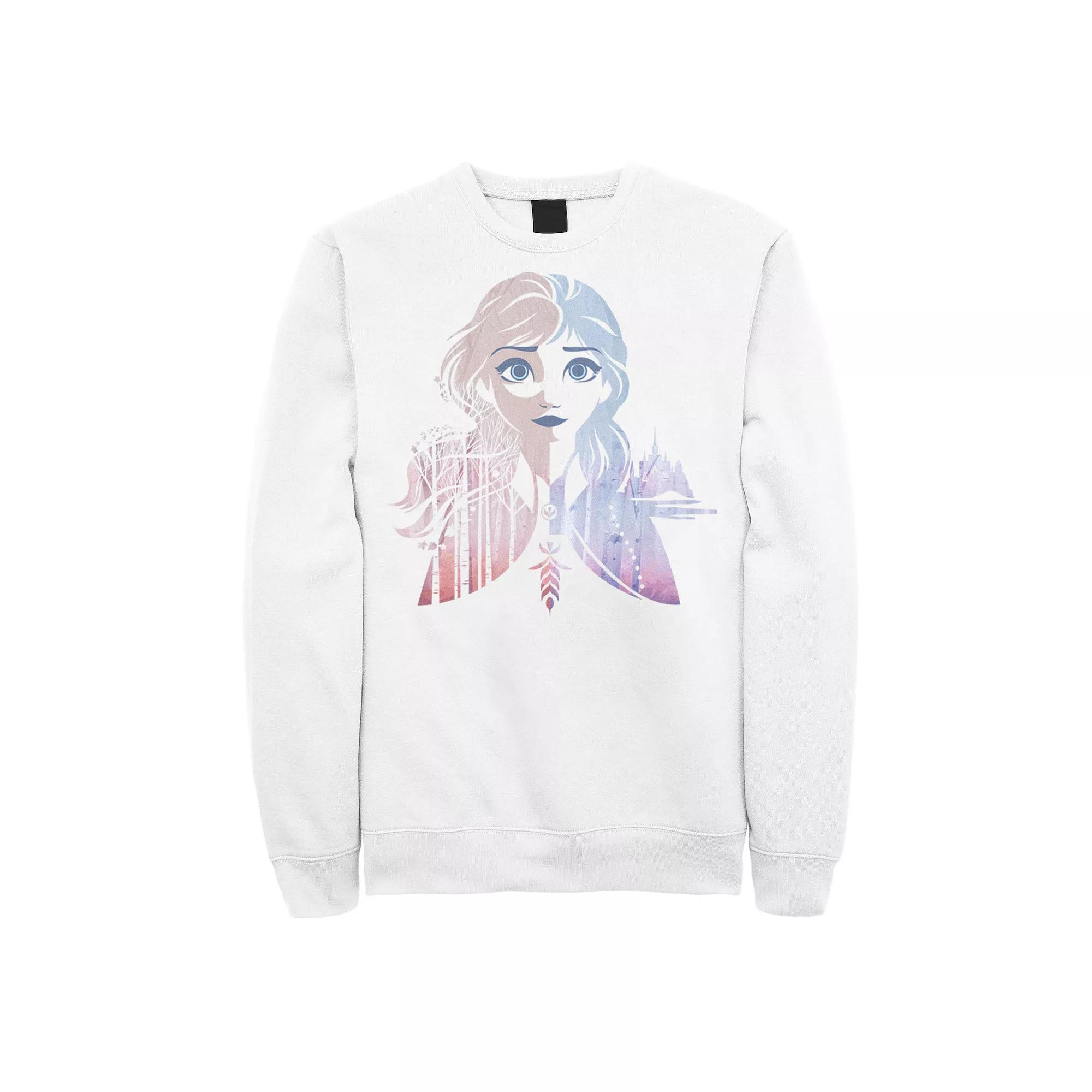 Disney's Frozen 2 Anna Two Tone Gradient Portrait Fill Men's Sweatshirt,  Product Image