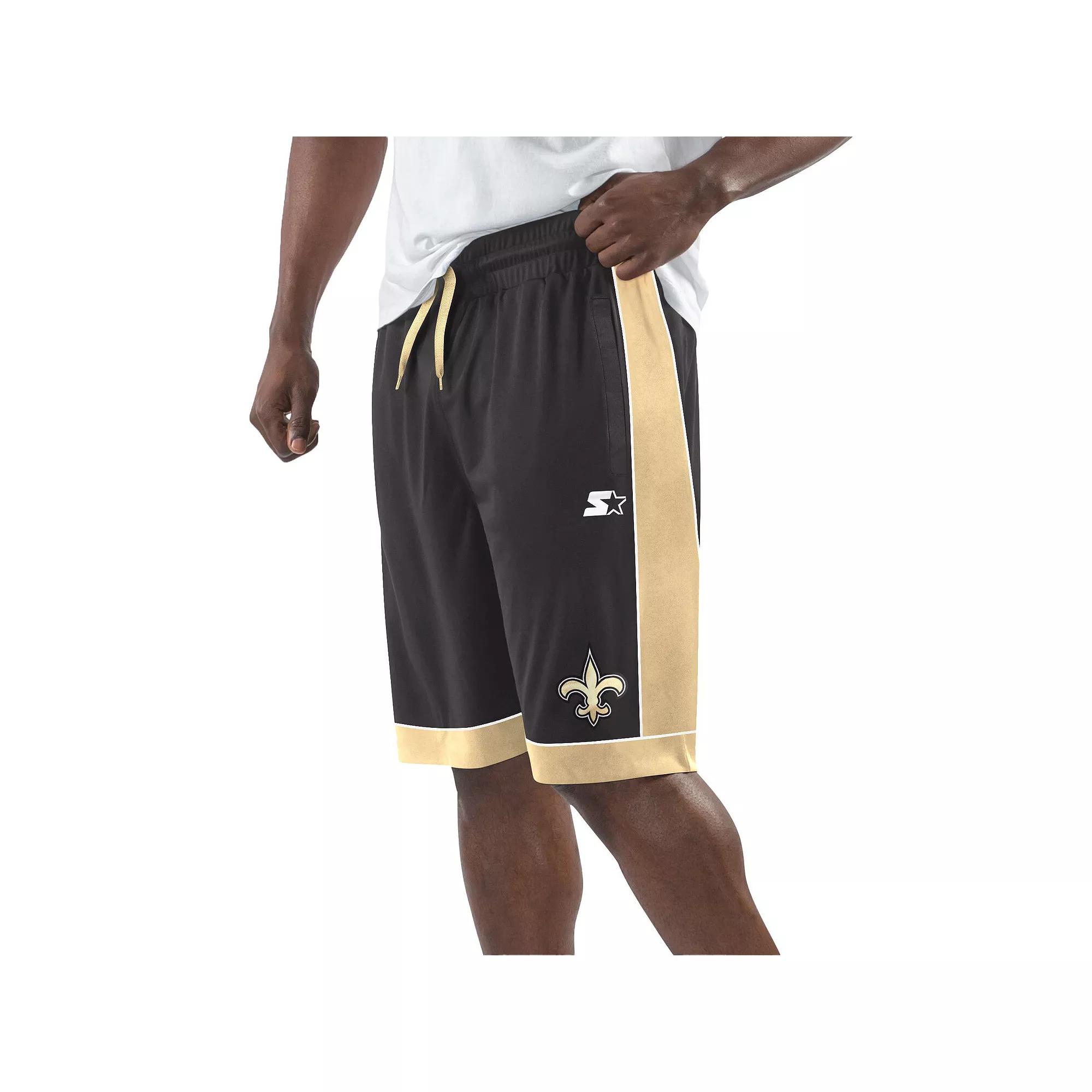 Men's Starter Black/Silver Las Vegas Raiders Fan Favorite Fashion Shorts,  Product Image