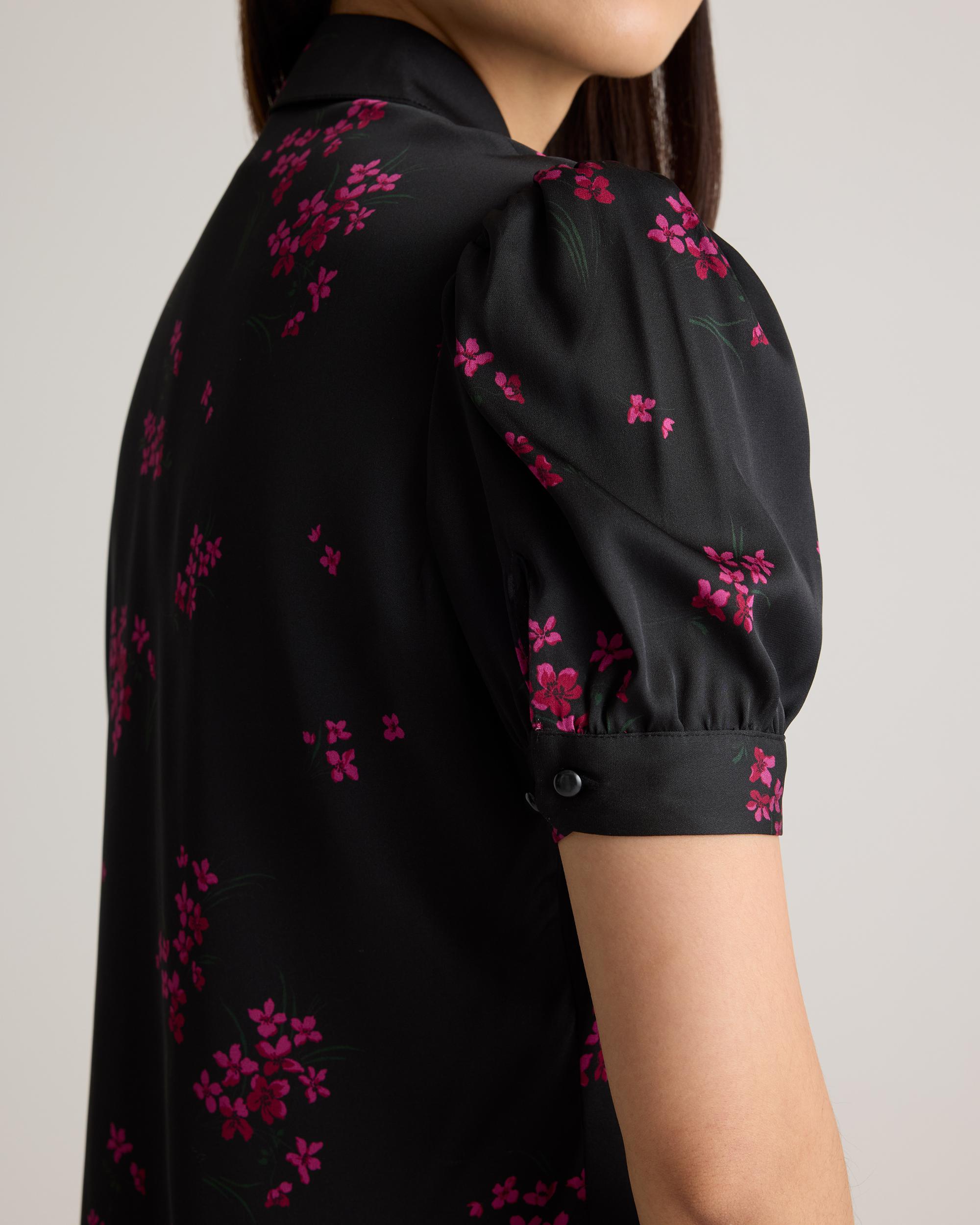 Quince | Women's Washable Stretch Silk Puff Sleeve Blouse Mulberry Silk Product Image