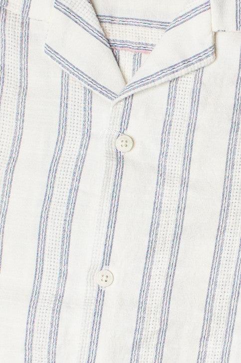 Beachy Textured Stripe Button Up Shirt Product Image