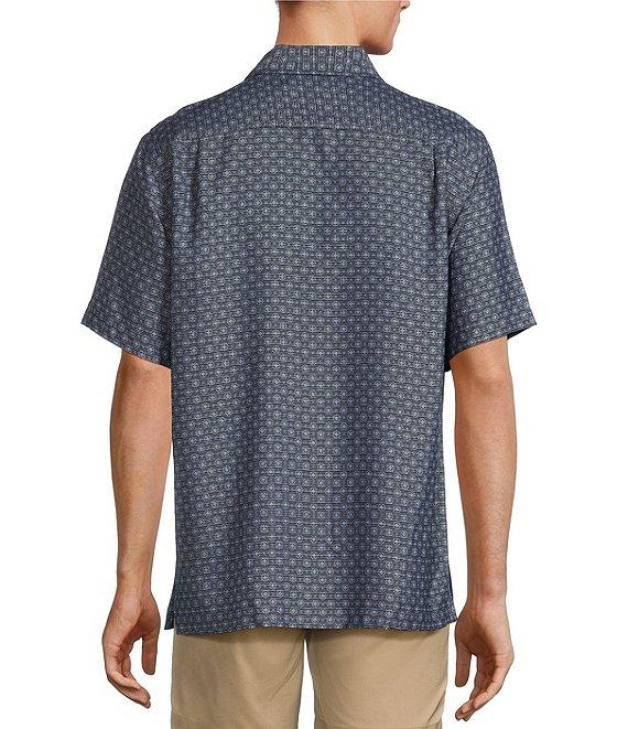 Roundtree & Yorke Short Sleeve Circle Print Polynosic Sport Shirt Product Image