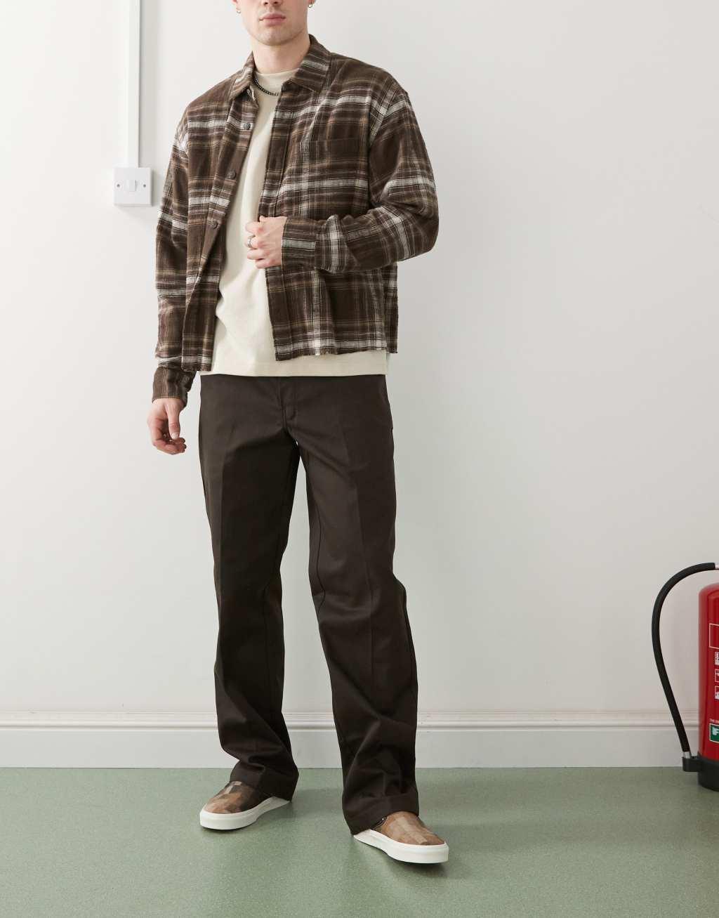 Dickies 874 straight leg work pants in dark brown   Product Image