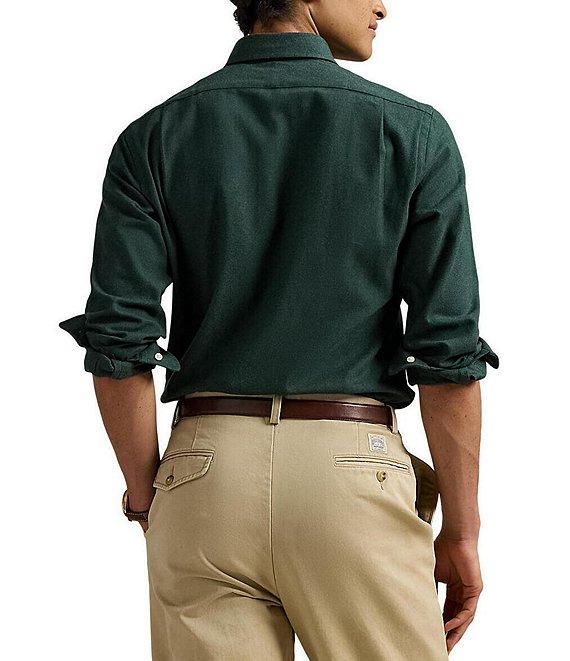 Polo Ralph Lauren Classic Fit Brushed Performance Stretch Twill Long Sleeve Woven Shirt Product Image