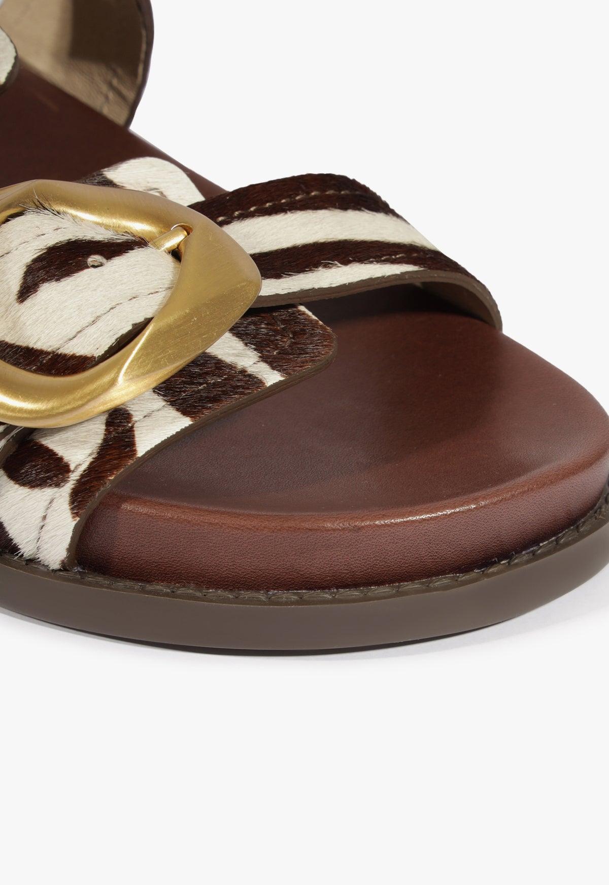 Olga Animal Print Leather Sporty Sandal Product Image
