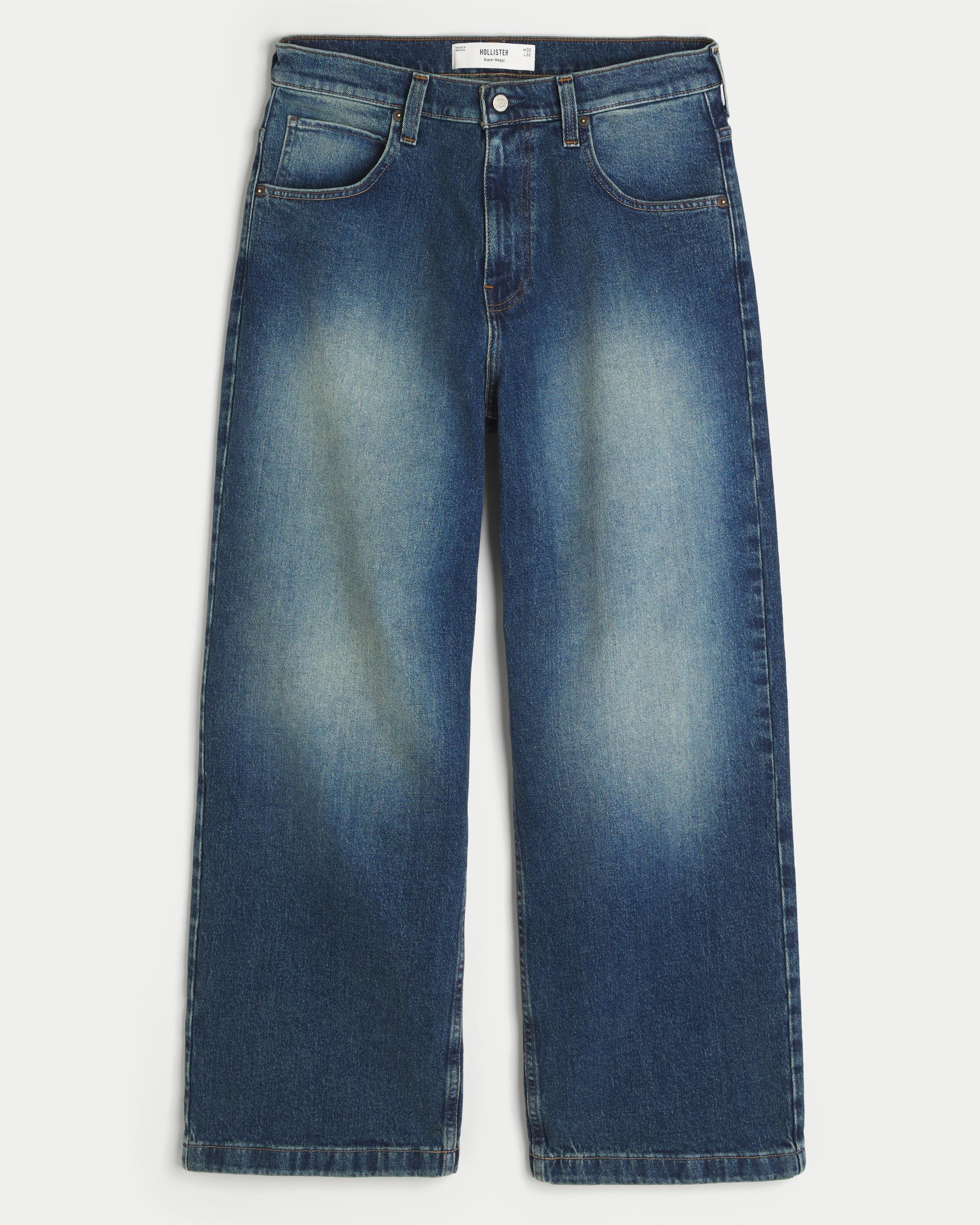 Dark Wash Super Baggy Jeans Product Image