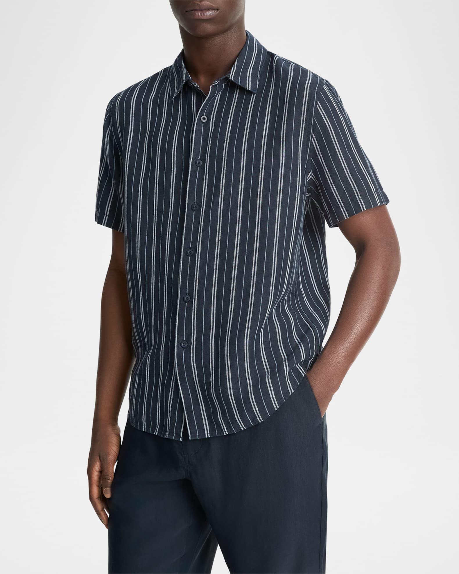 Men's Classic Striped Sport Shirt Product Image