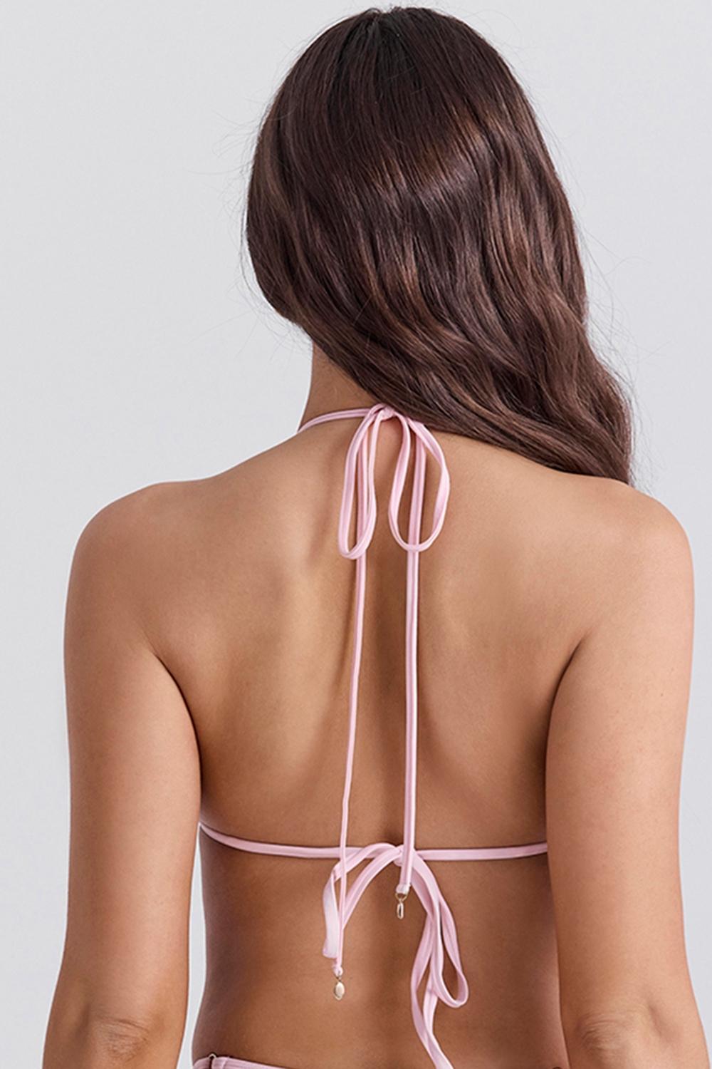 Bali  pink paisley triangle bikini top Product Image