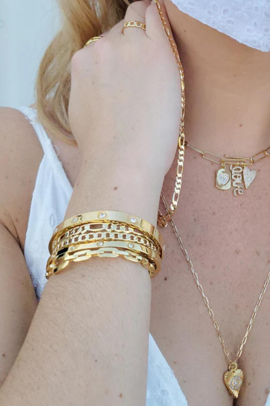 18K CZ 3mm Bangle Product Image