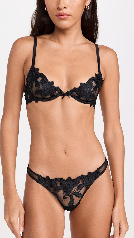 Fleur du Mal Lily Embroidery Plunge Demi Bra | Shopbop Product Image