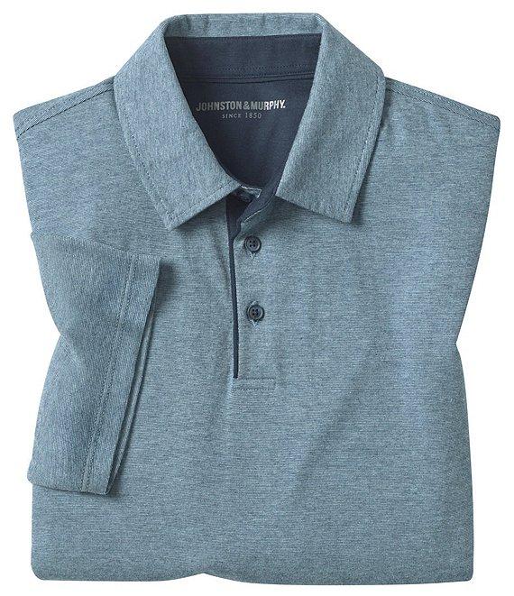 Johnston & Murphy Fine Stripe Short Sleeve Polo Shirt Product Image