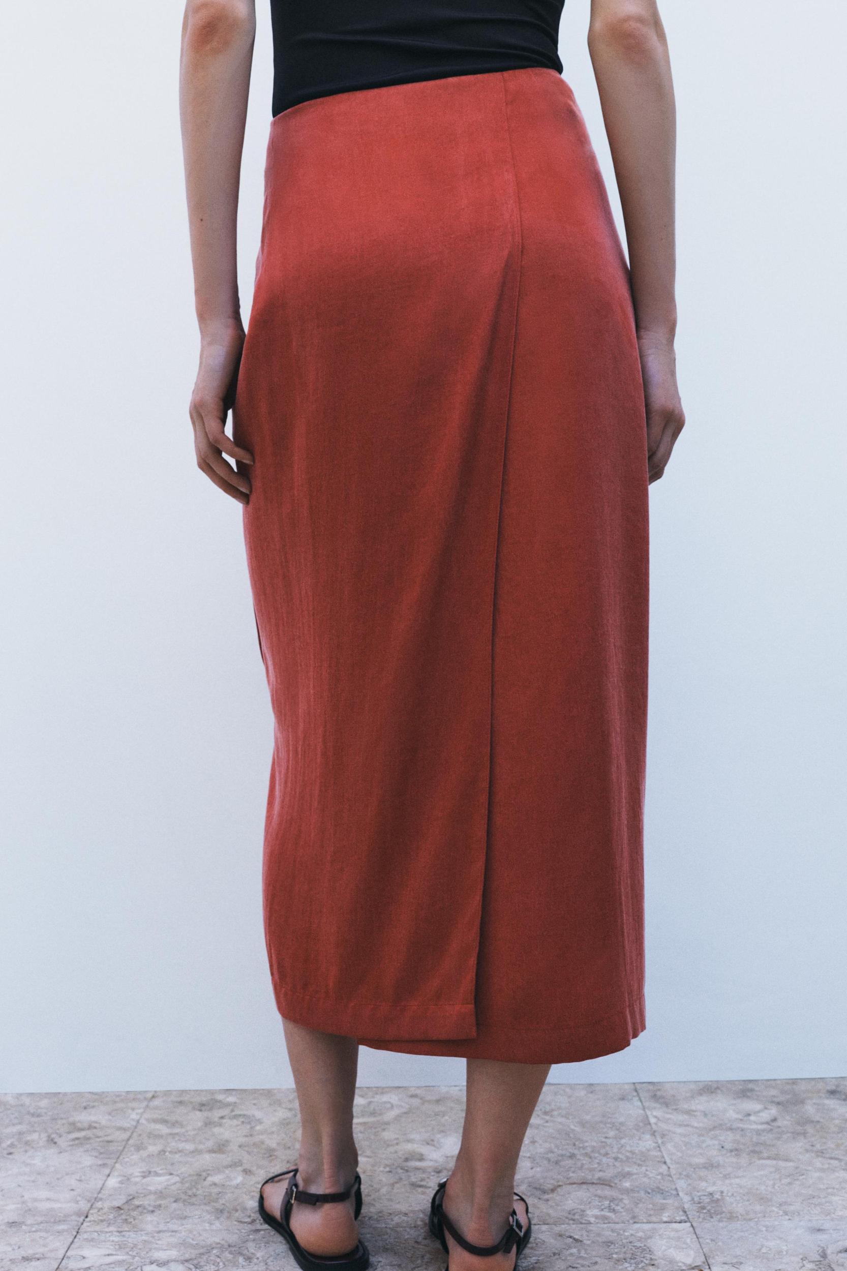 ZW COLLECTION TIE MIDI SKIRT Product Image