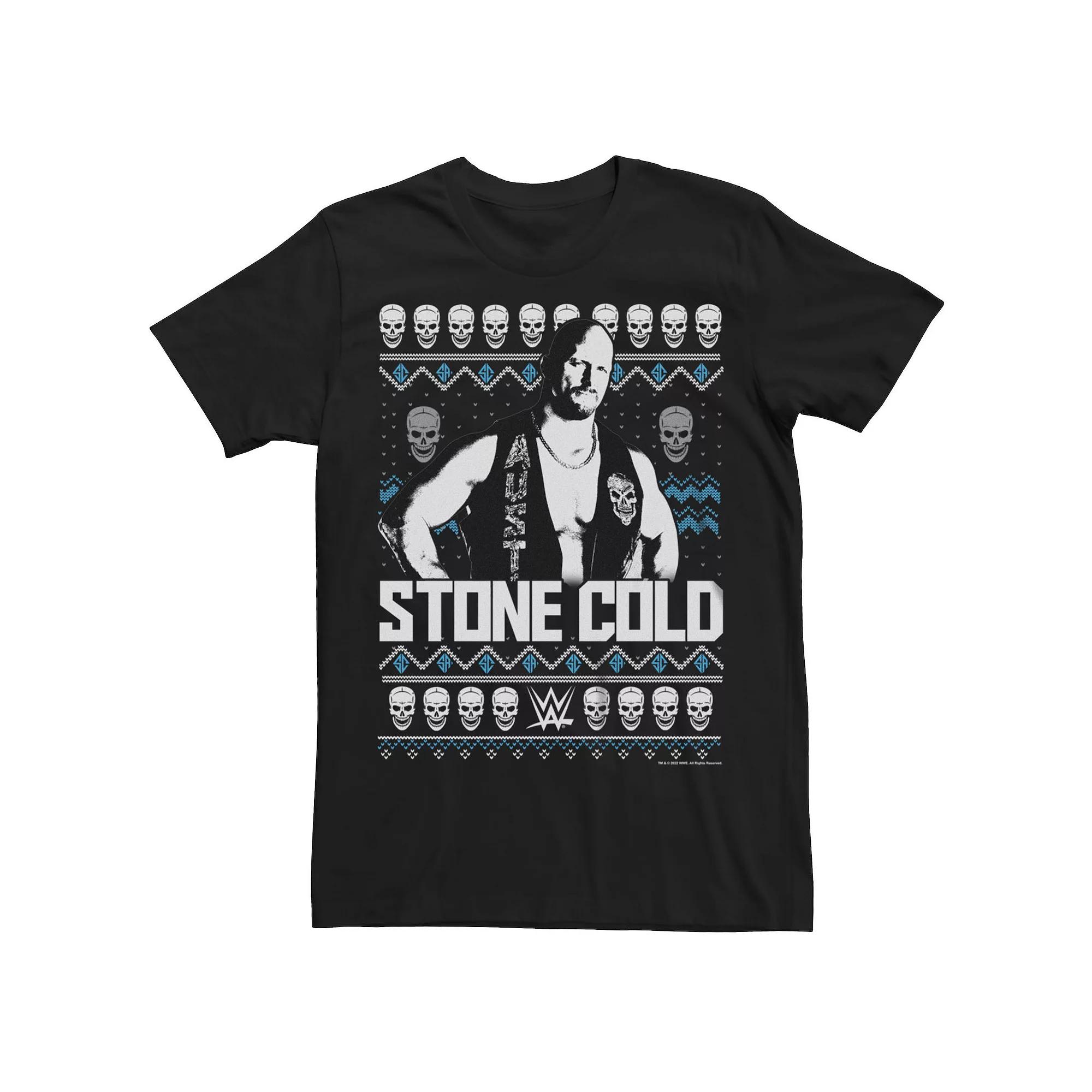 Men's WWE Stone Cold Christmas Sweater Graphic Tee, Size: XL, Black Product Image