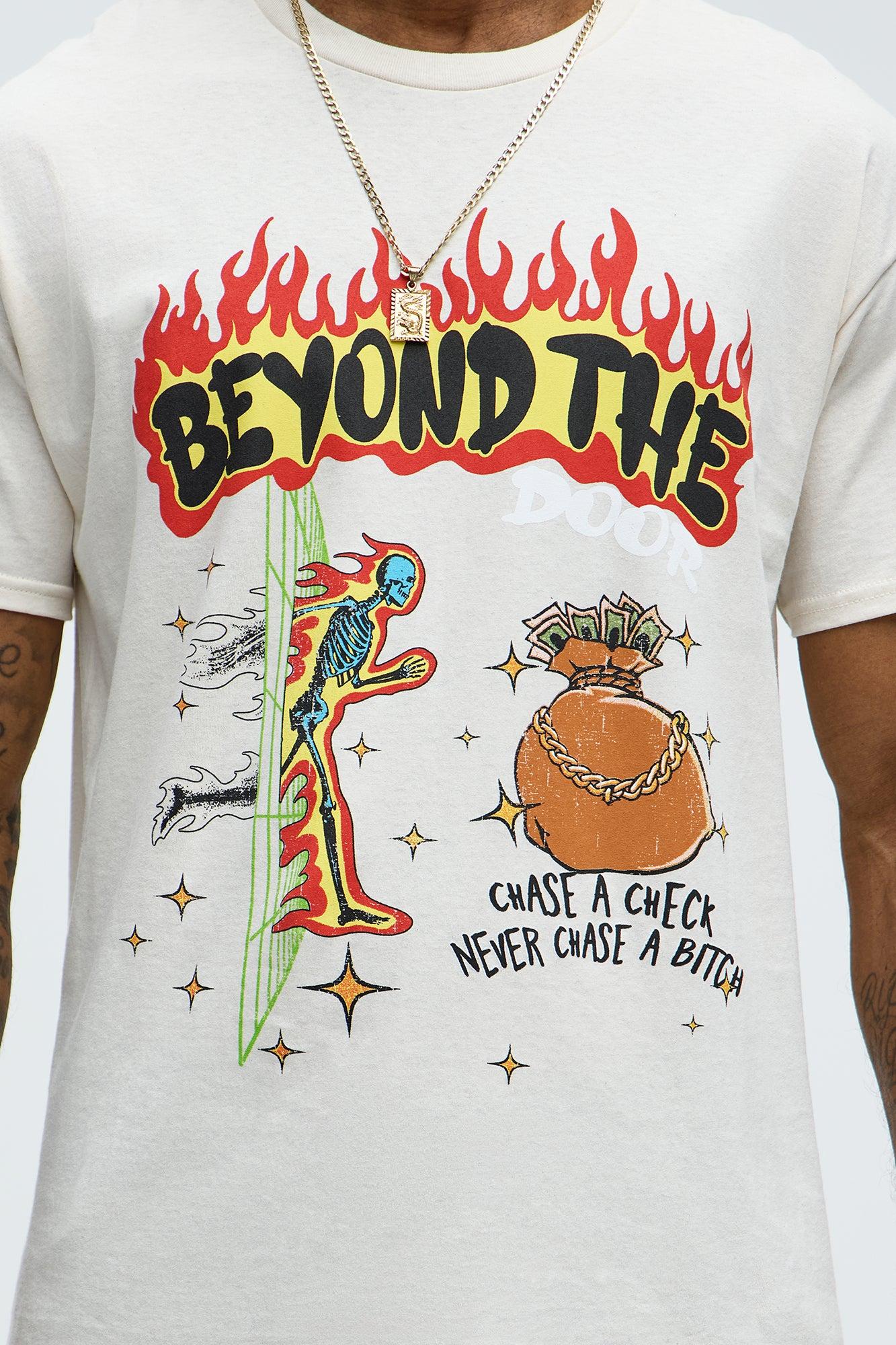 Beyond The Flames Short Sleeve Tee - Cream Product Image