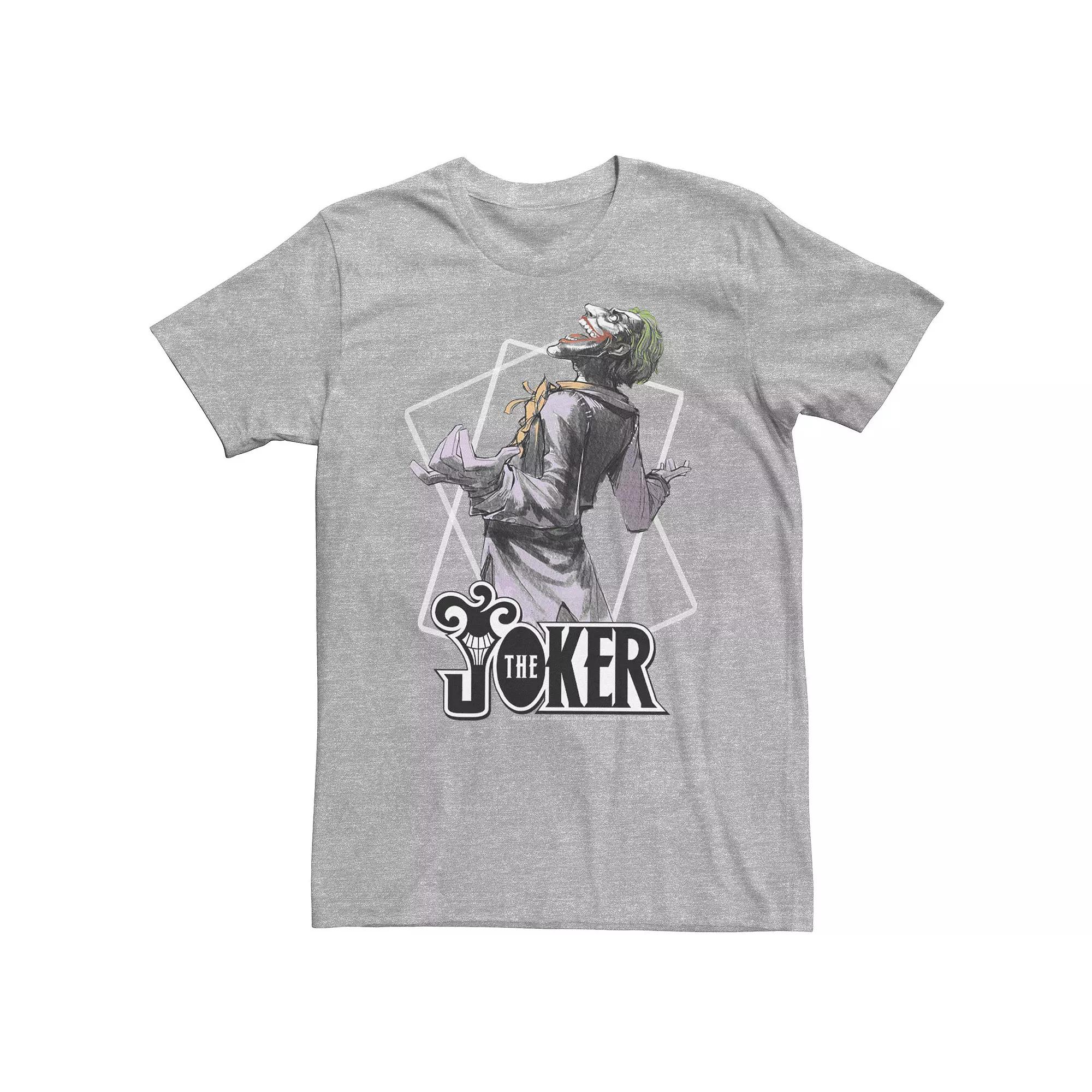 Big & Tall DC Comics Batman Joker Laughing Maniac Tee, Men's, Size: 3XL, Athletic Grey Product Image