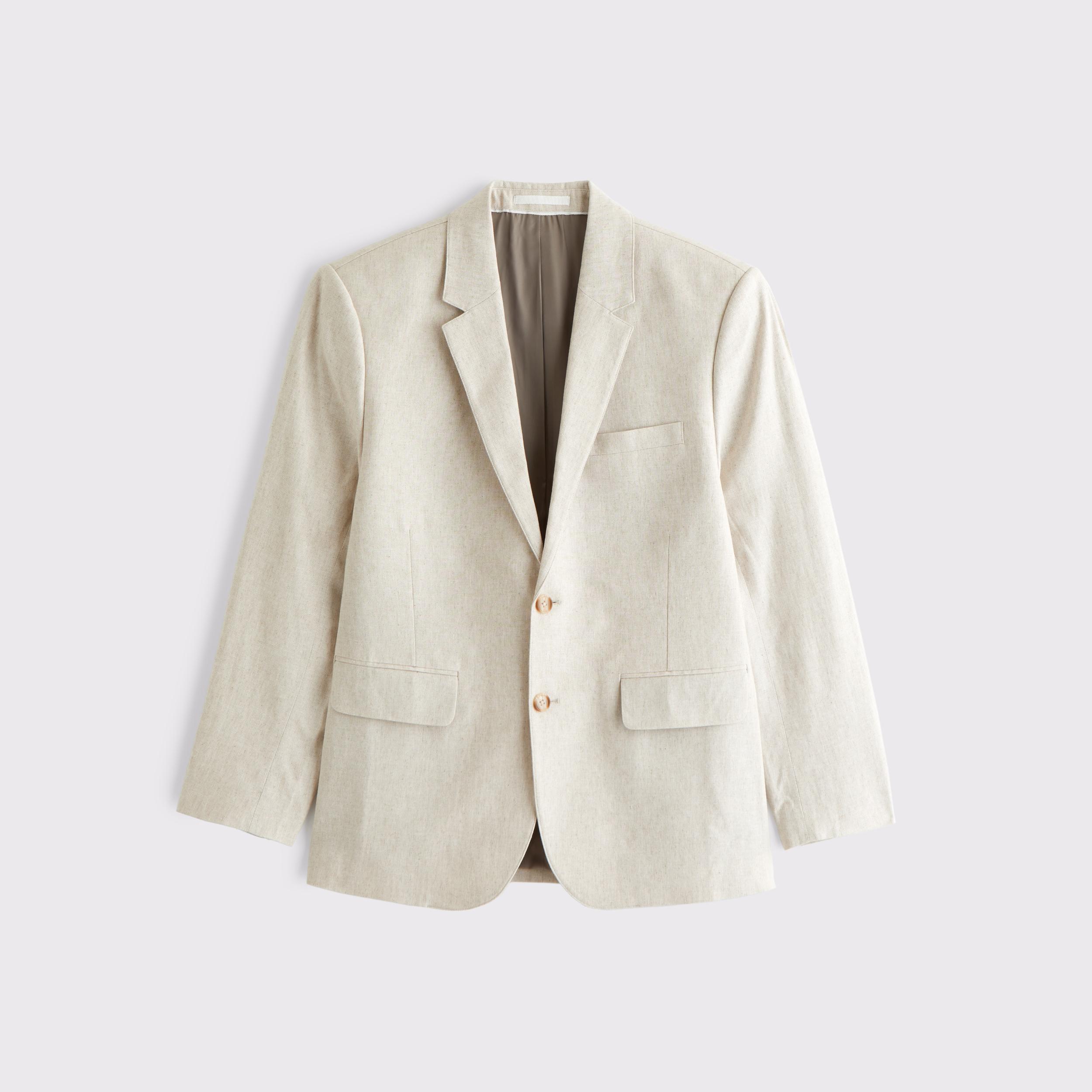 The A&F Collins Athletic Fit Linen-Blend Blazer Product Image