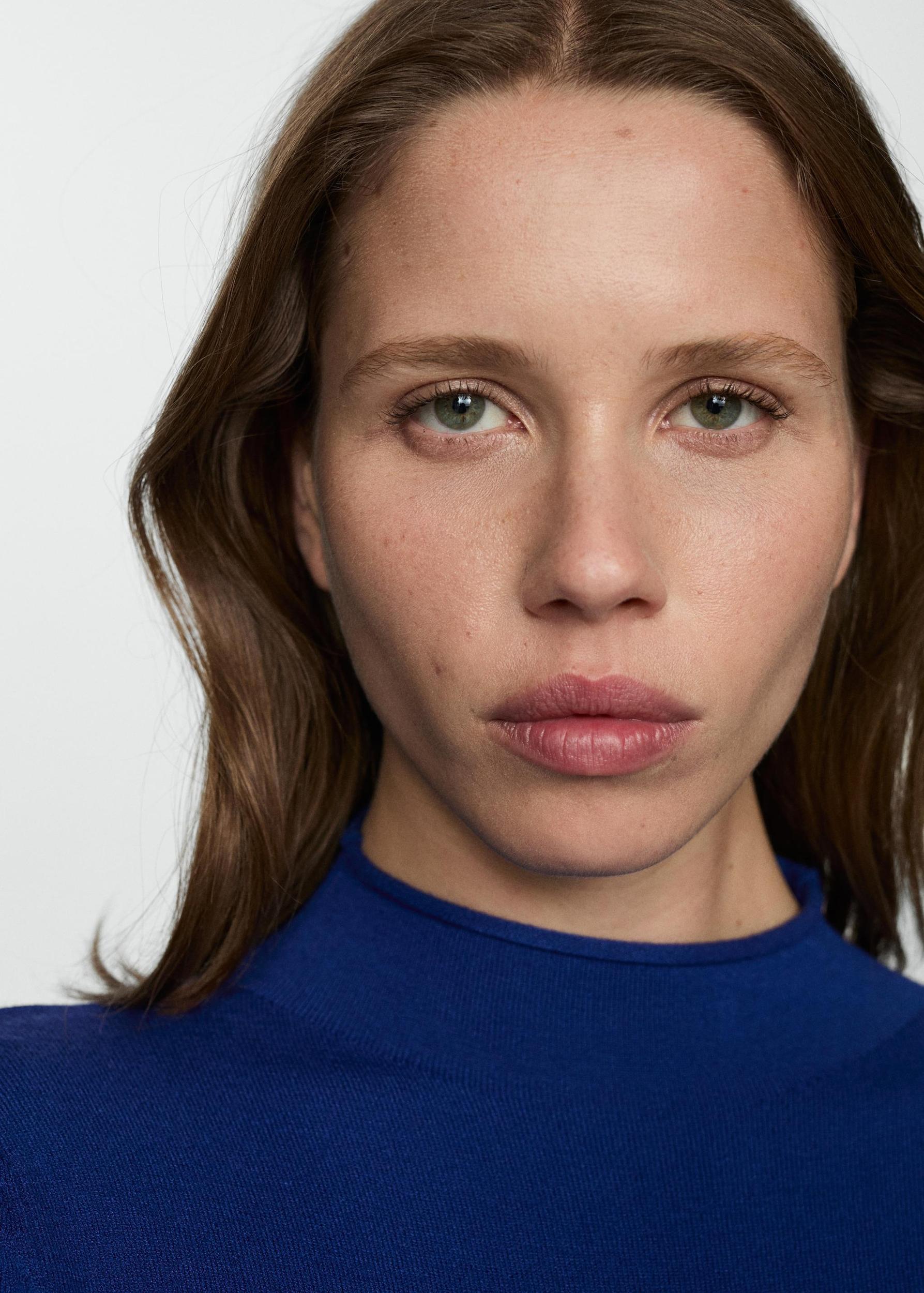 Perkins-neck knitted dress - Women | MANGO USA Product Image