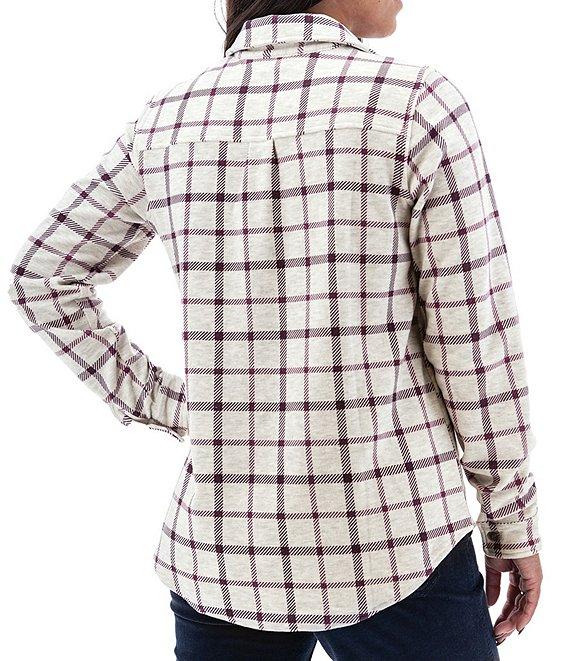 Aventura Luscious Plaid Fleece Collared Boyfriend Shirt Product Image