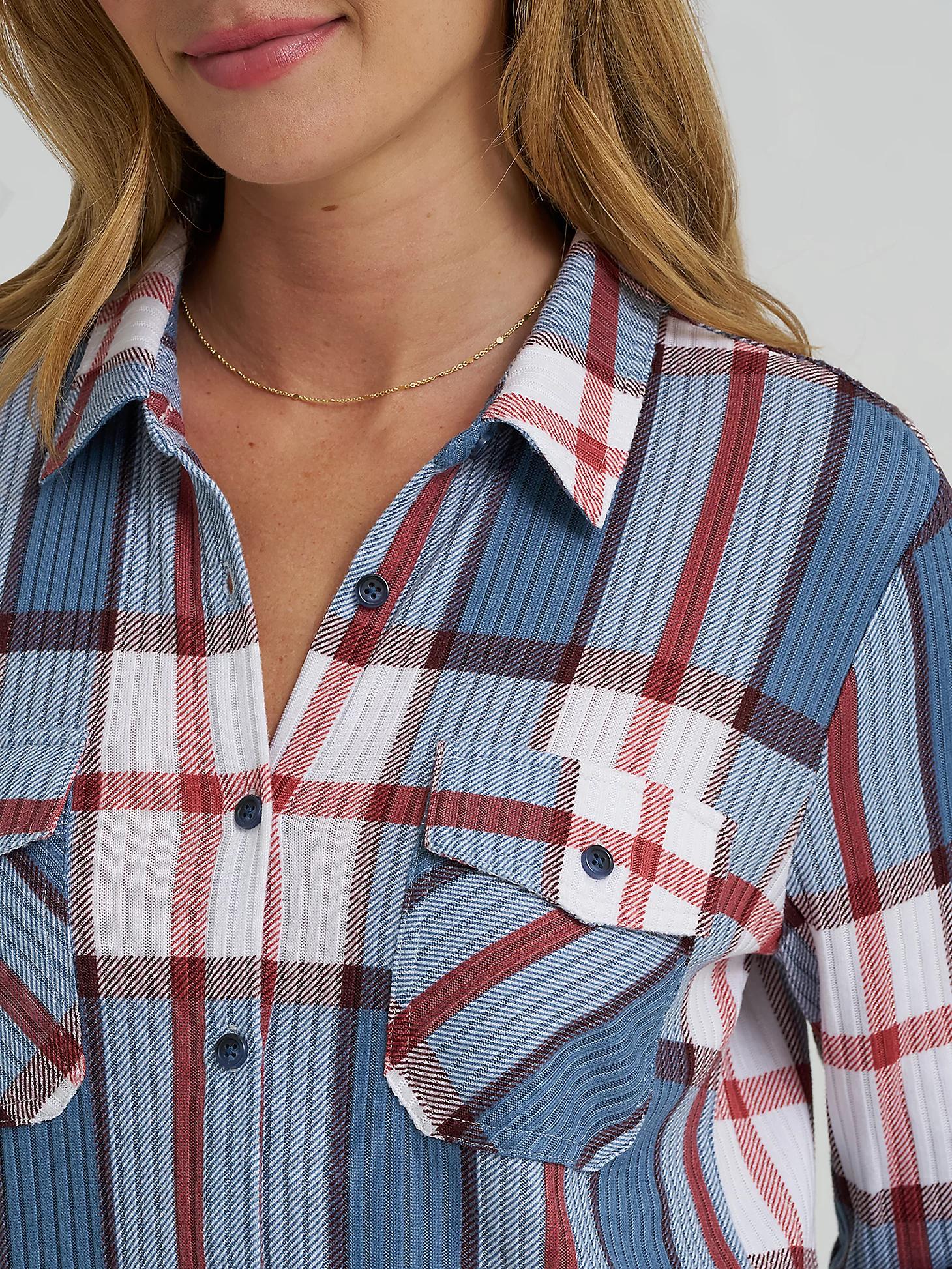 Women's Double Pocket Plaid Button Down Shirt | Women's Tops & Tees | Lee® Product Image