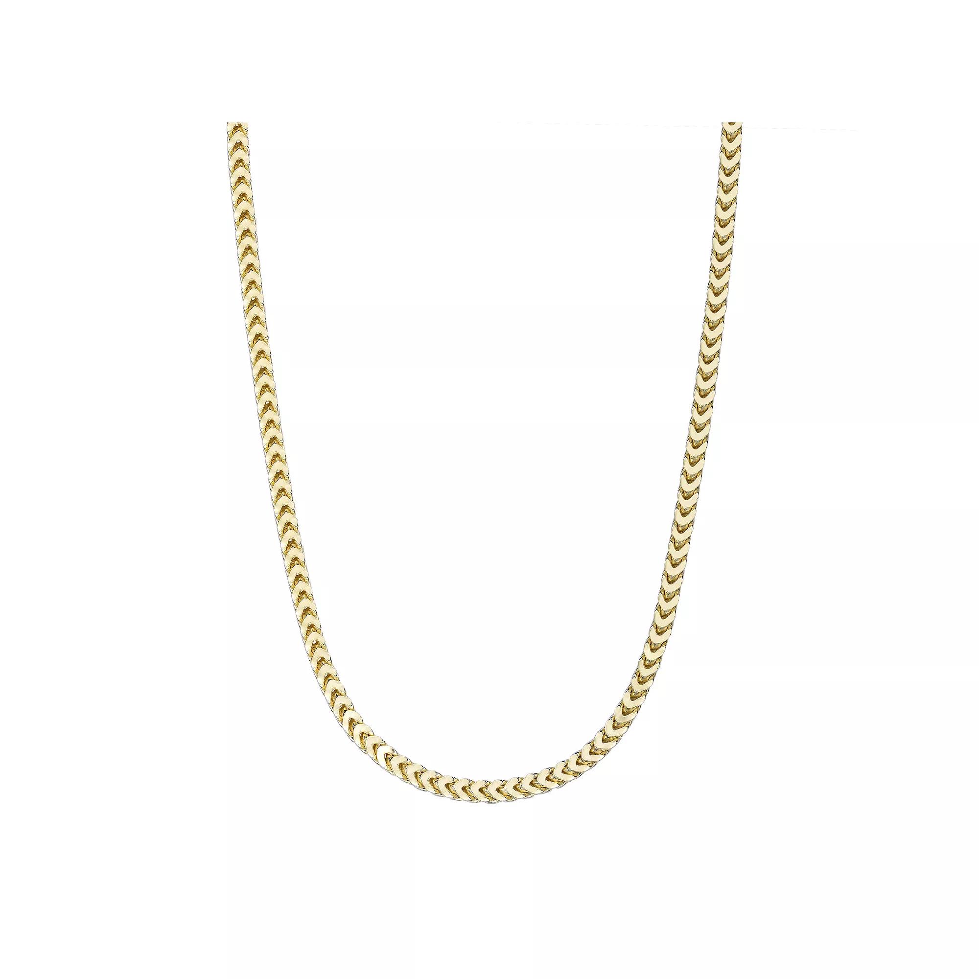 Men's LYNX 14k Gold Over Silver 3mm Franco Chain Necklace, Size: 26", Gold Tone Product Image
