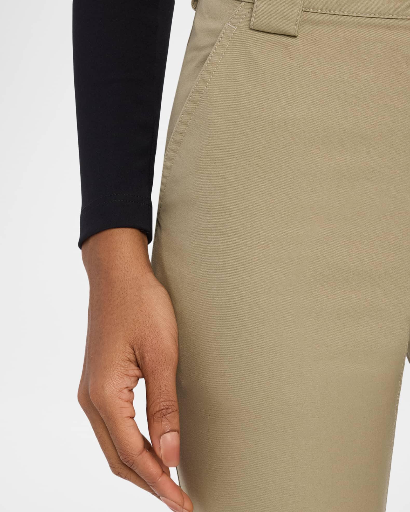Mid-Rise Cotton Flared Pants Product Image
