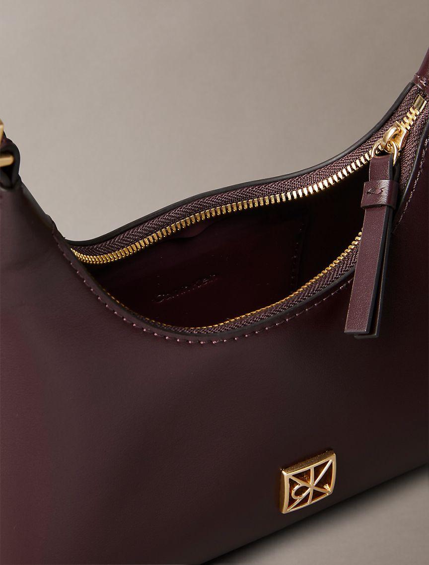 Monogram Logo Emblem Leather Small Shoulder Bag Product Image