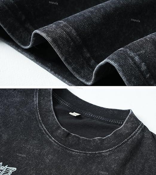 First Sunday Retro Graphic Print Acid Washed T-Shirt Product Image