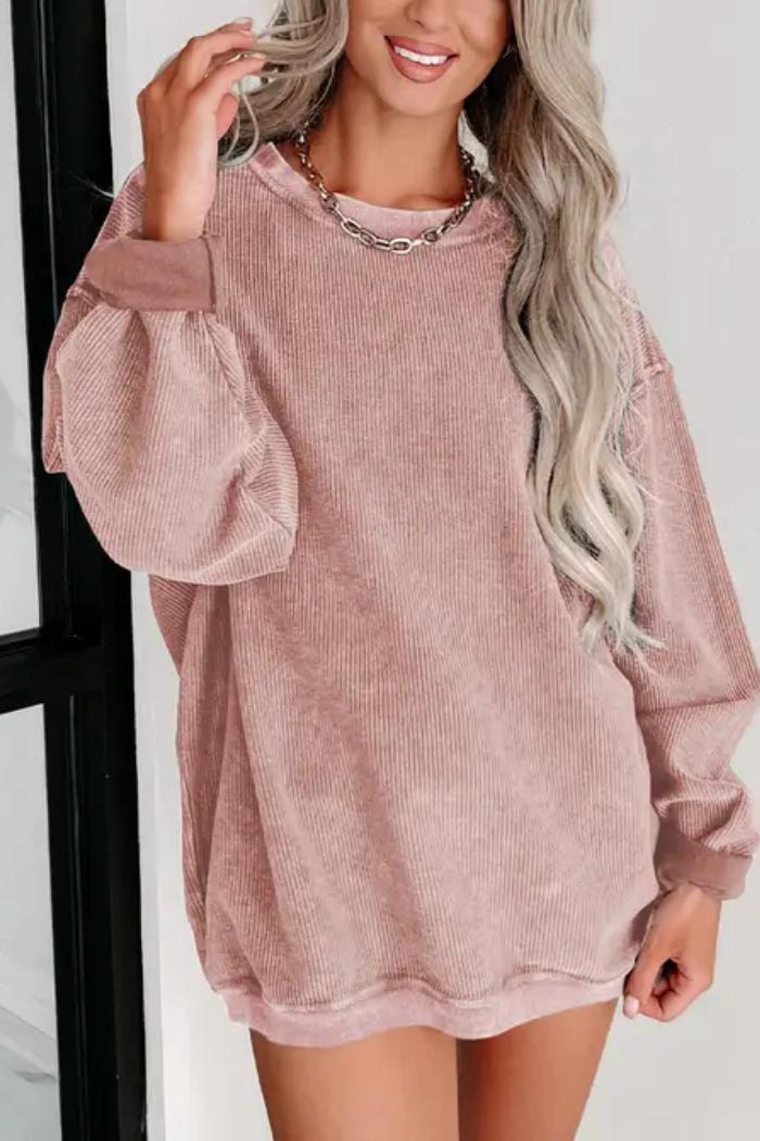 Ribbed Knit Pullover Product Image