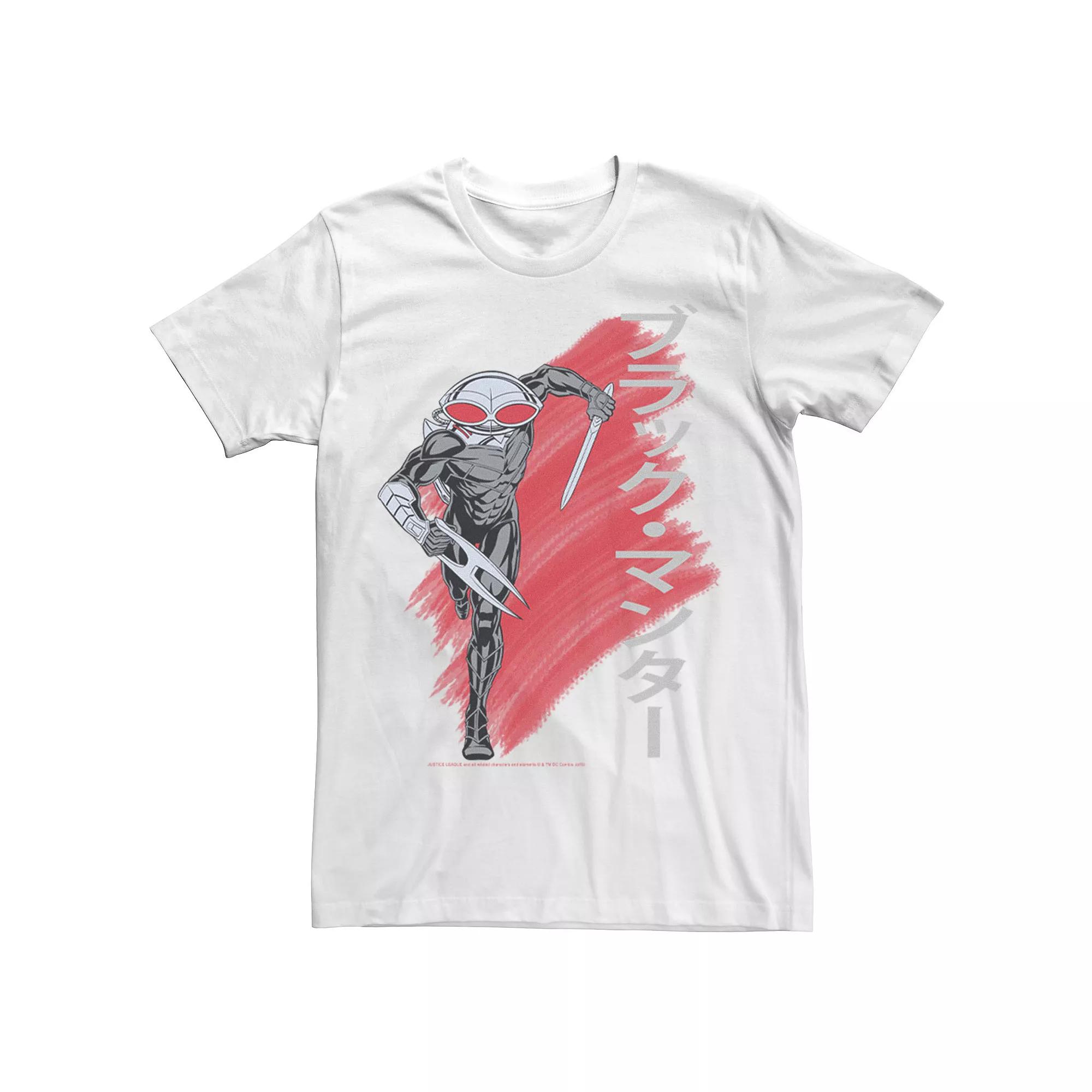 Men's DC Comics Justice League Kanji Manta Paint Tee, Size: XXL, Black Product Image