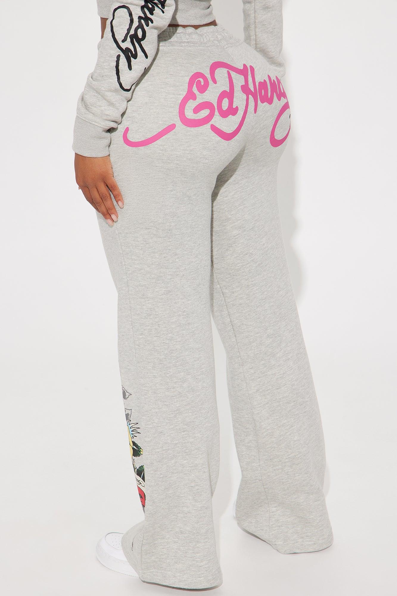 Ed Hardy Rose And Sword Sweatpant - Heather Grey Product Image