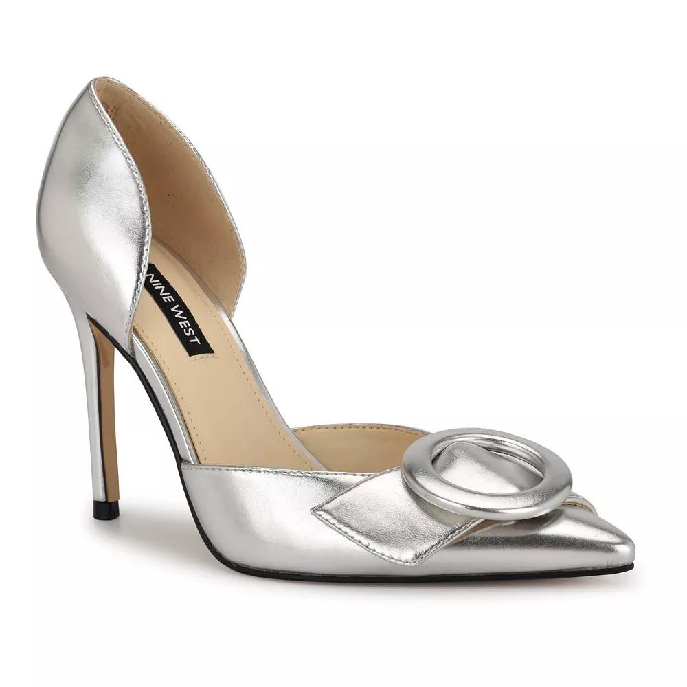 Nine West Frolly Women's Slip-On Dress Pumps, Size: 6.5, Silver Product Image