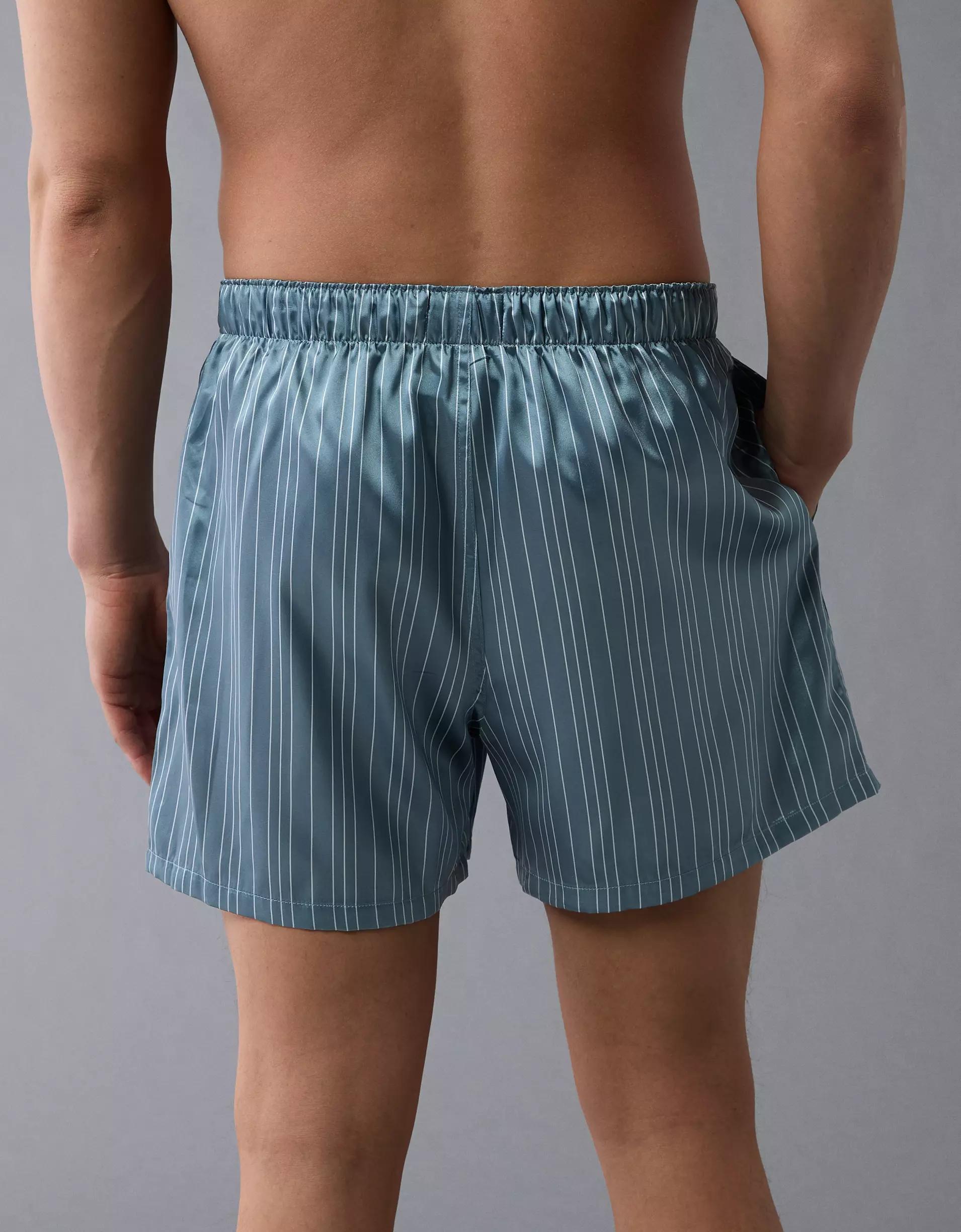 AEO Men's Striped Satin Pocket Boxer Short Product Image