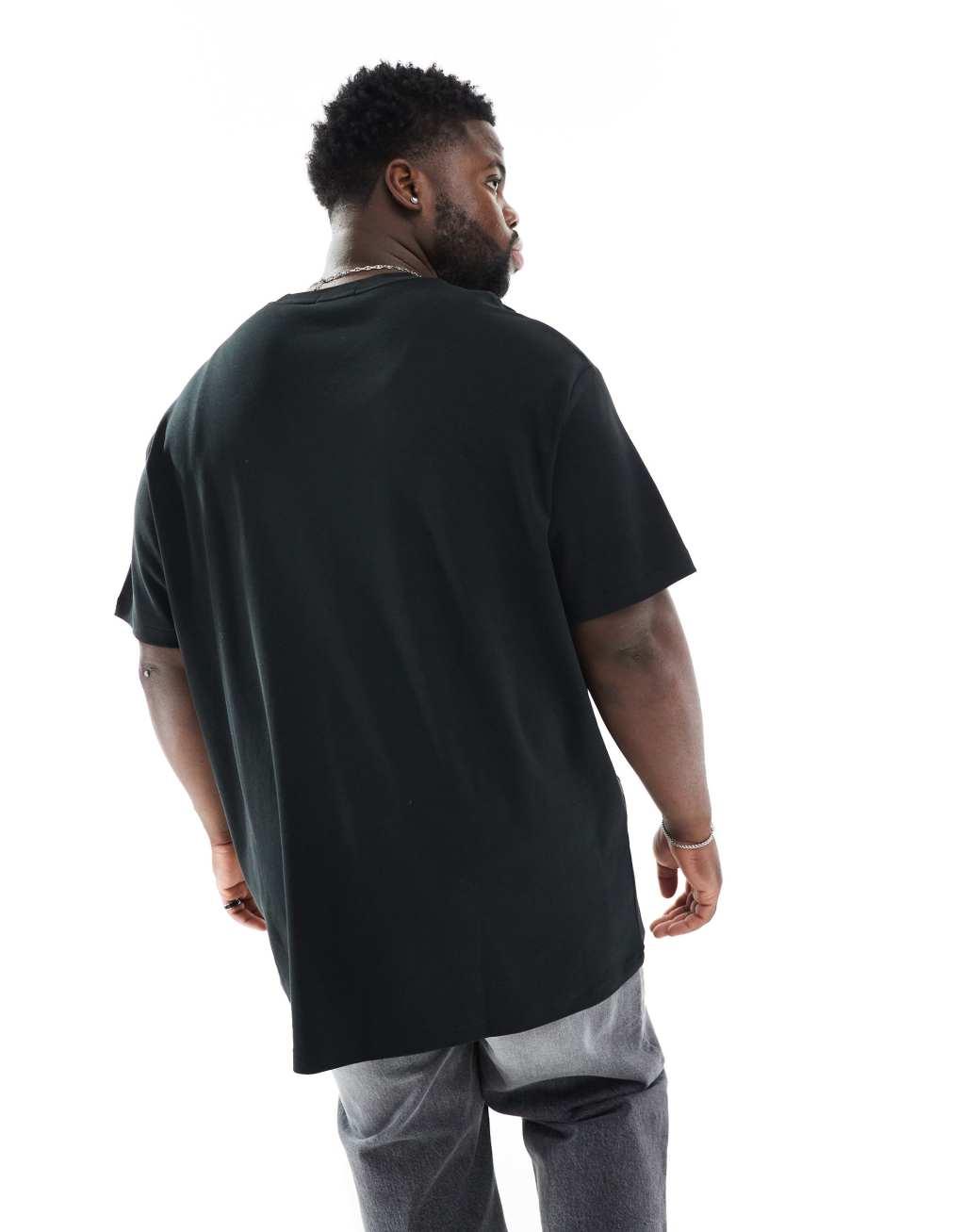 Polo Ralph Lauren Big & Tall icon logo pima cotton T-shirt classic oversized fit in black Product Image
