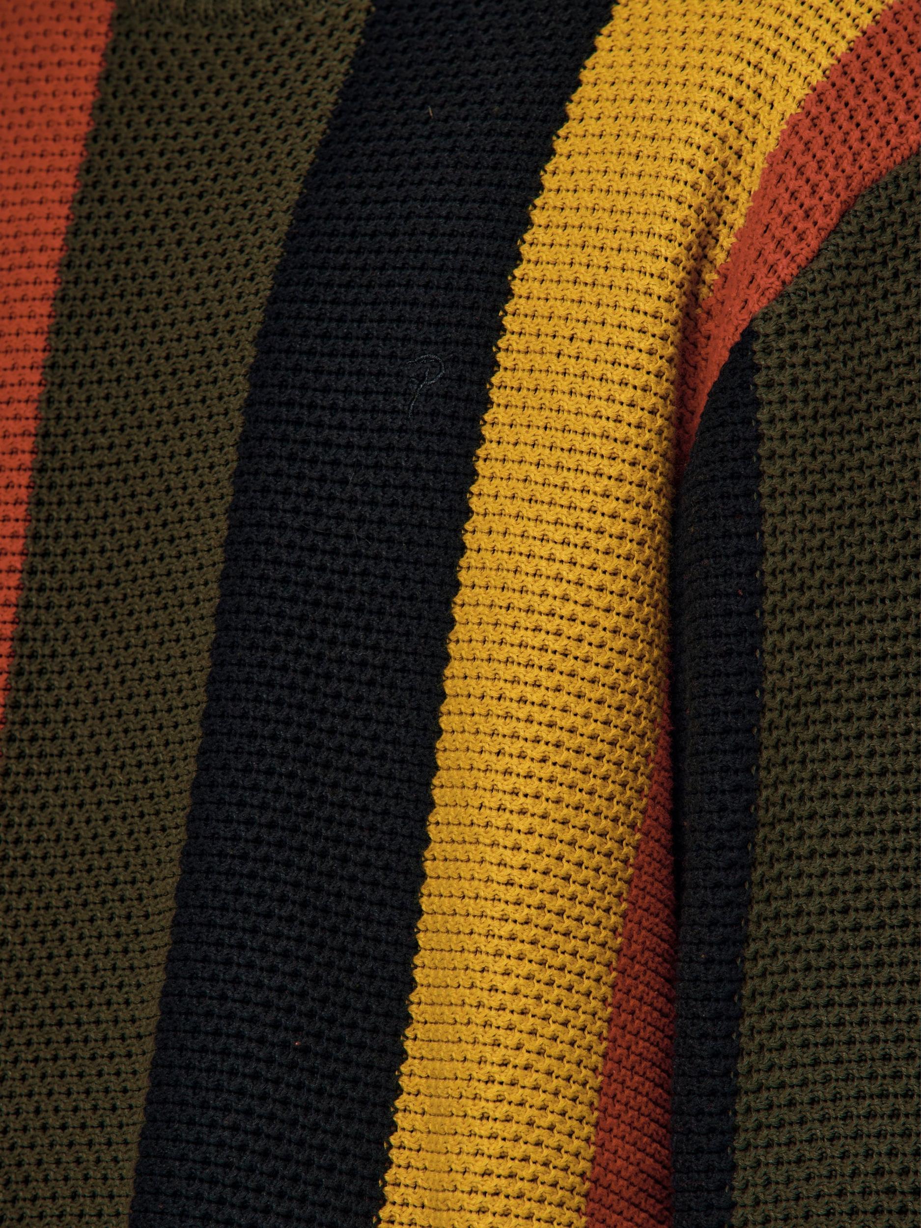 Striped Honeycomb Knitted Sweater (Multi) Product Image