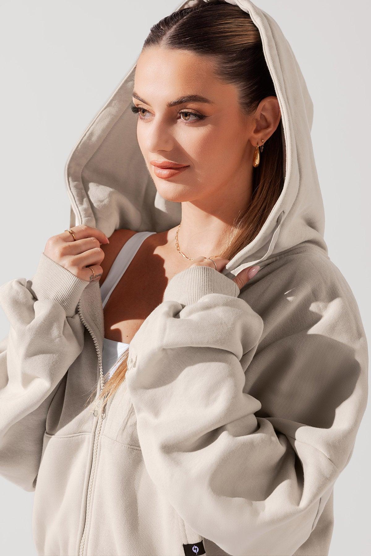 Zip Cloud Hoodie - Seashell Product Image