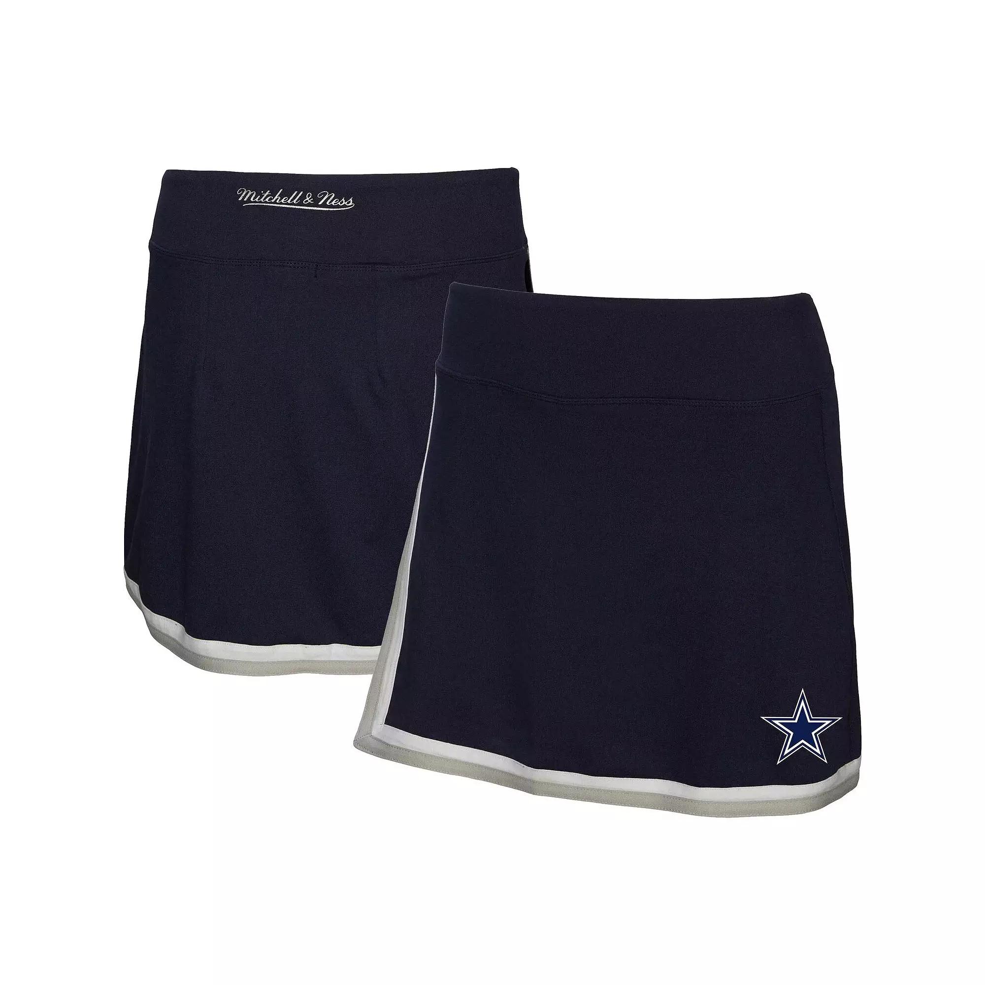 Women's Mitchell & Ness Navy Dallas Cowboys Skort, Size: XS, Blue Product Image