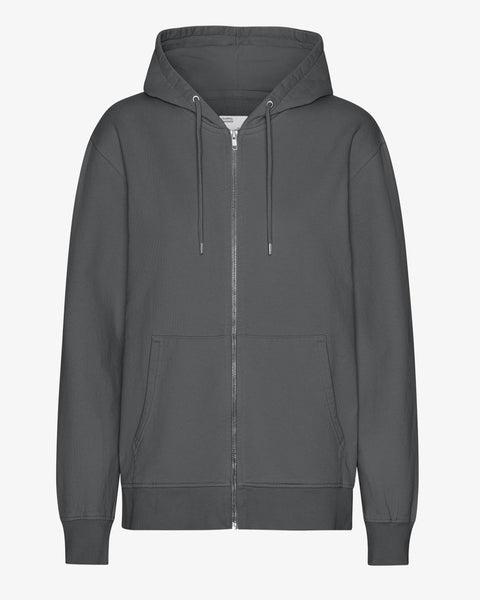 Classic Organic Zip Hood - Red Tangerine Product Image