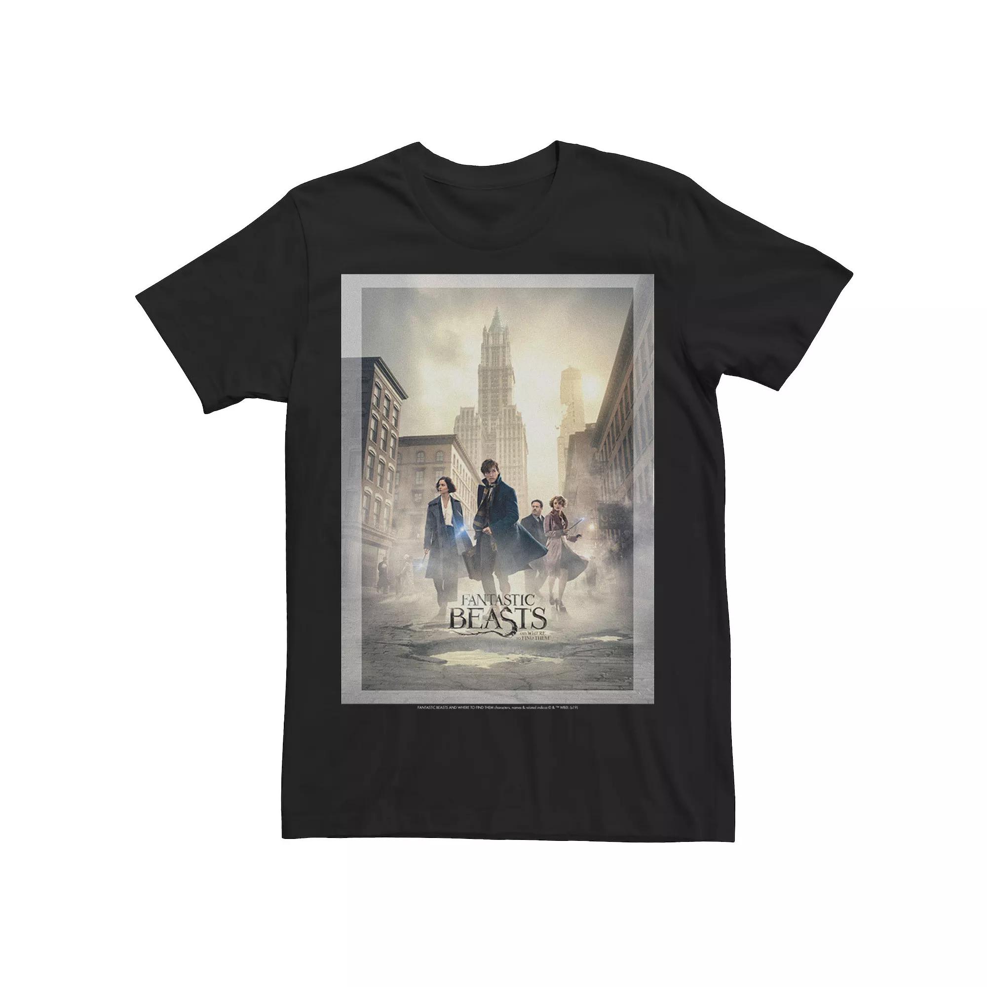Men's Harry Potter Fantastic Beasts Group Shot Movie Poster Graphic Tee,  Product Image