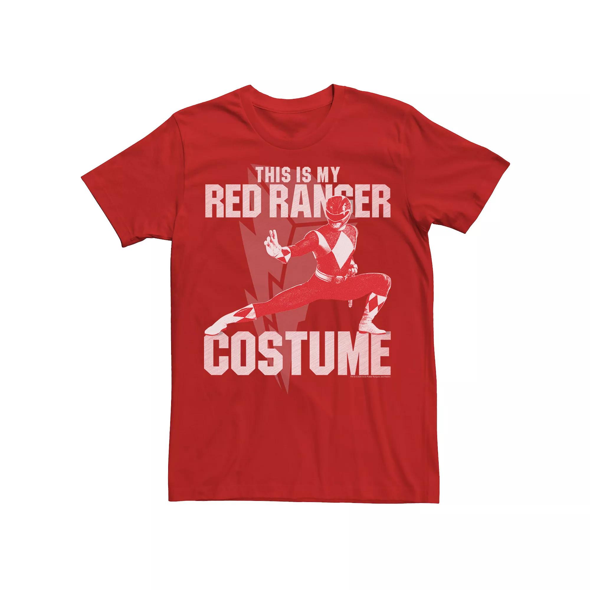 Men's Power Rangers Red Ranger Halloween Costume Tee, Boy's,  Product Image