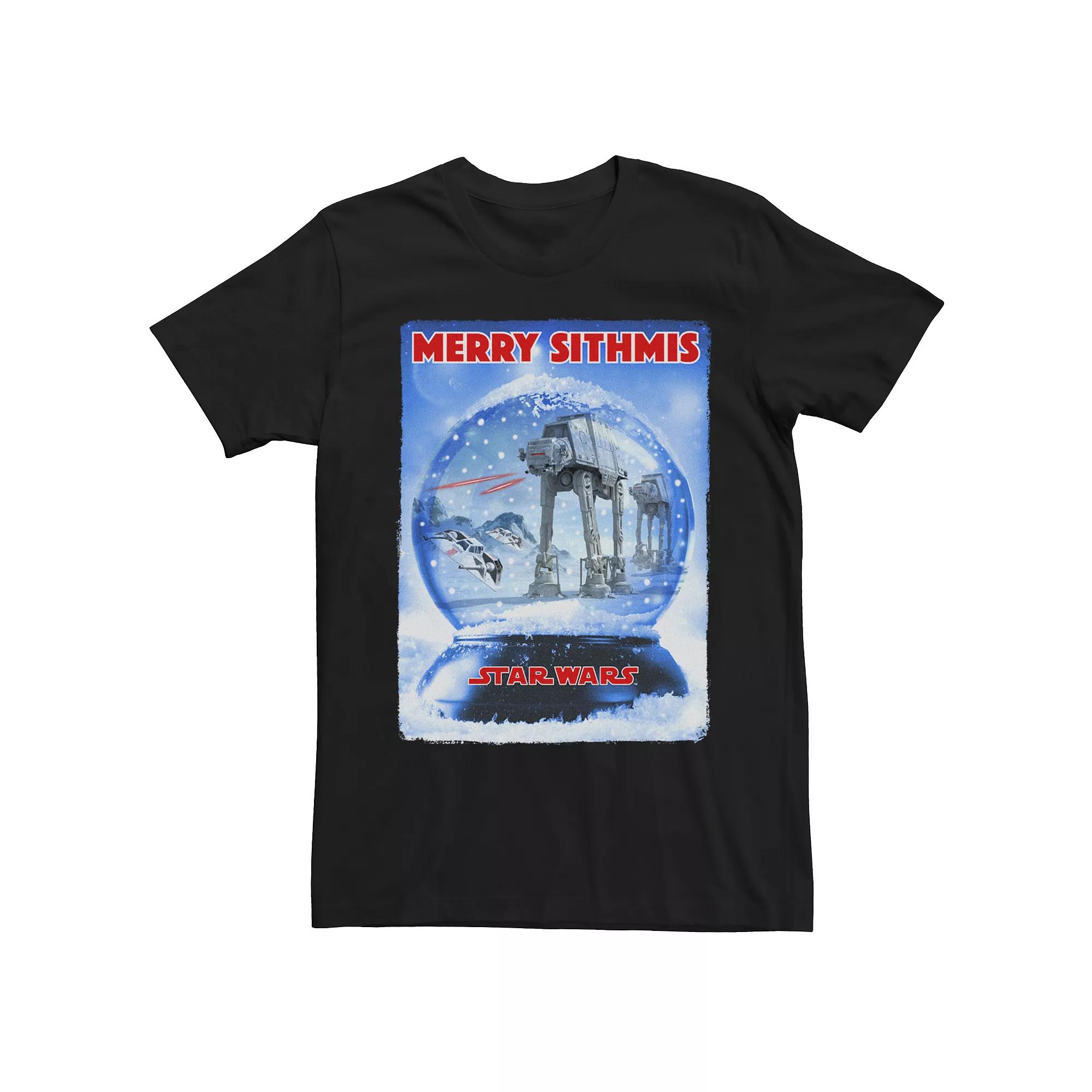 Men's Star Wars Merry Sithmas AT-AT Snow Globe Tee,  Product Image