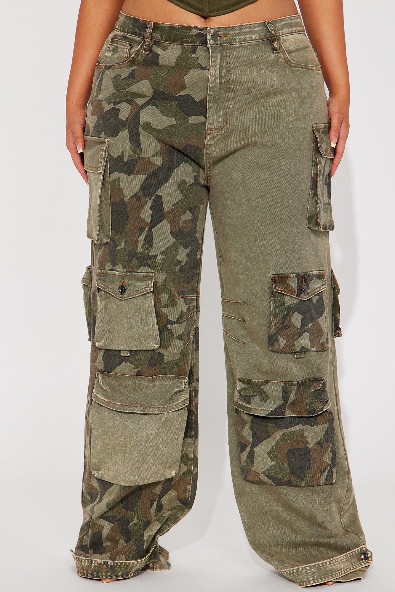Tall Upgrade You Wide Leg Cargo Pant 34 - Olive/combo Product Image