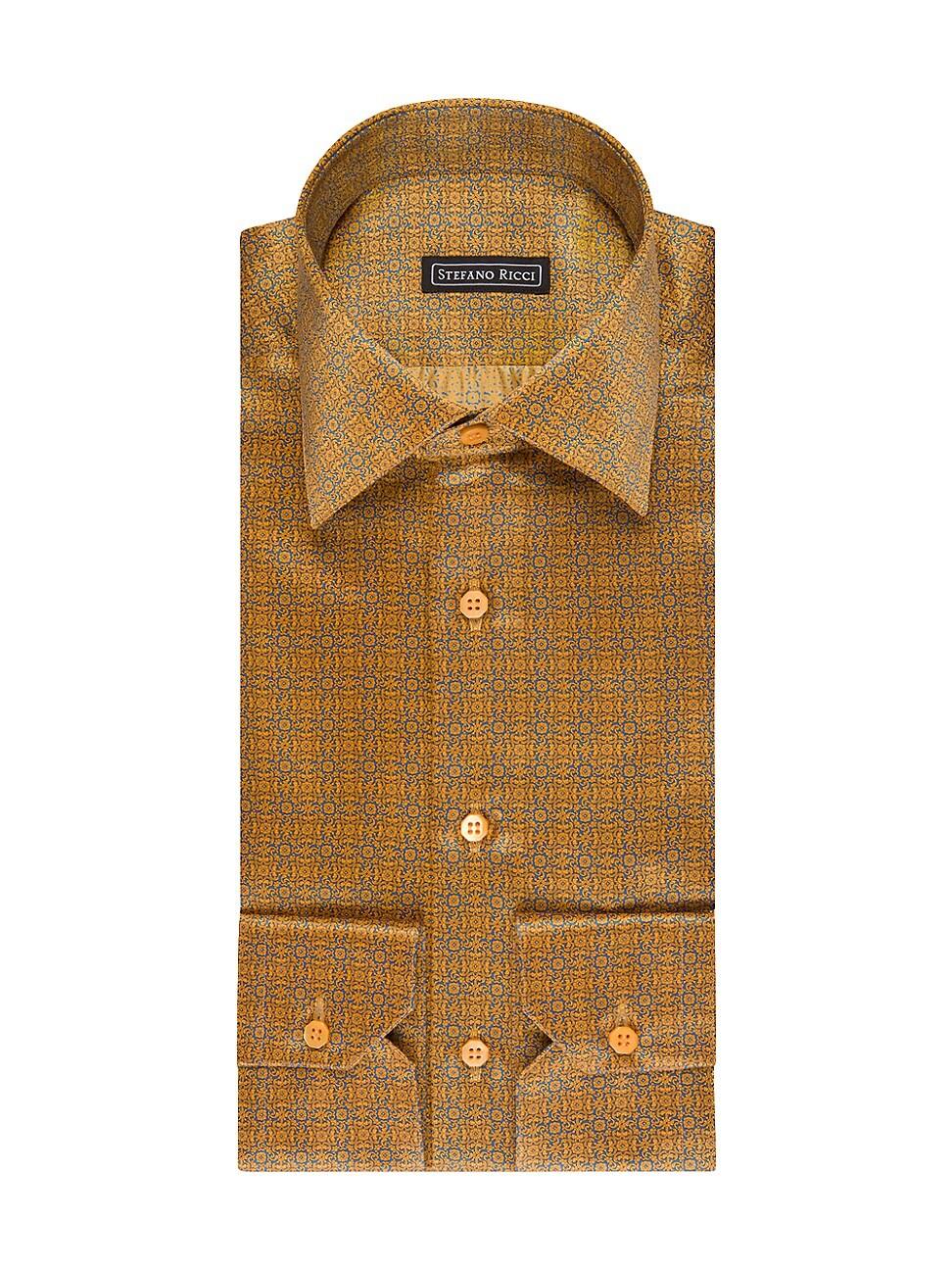 Mens Handmade Silk Dress Shirt Product Image