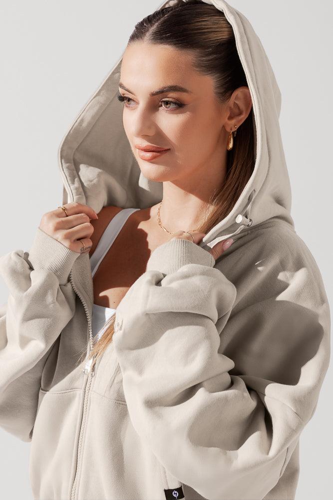 Zip Cloud Hoodie - Seashell Product Image