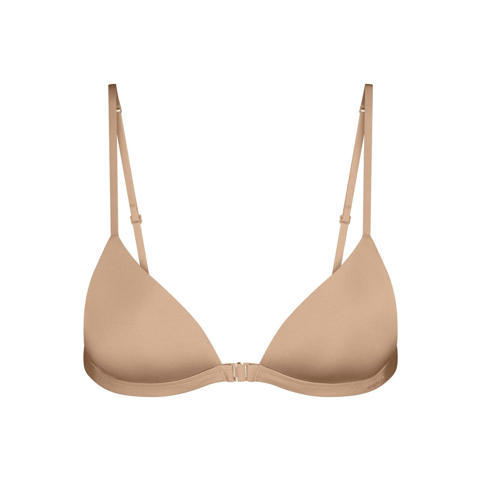WIRELESS FORM TRIANGLE FRONT CLOSE SUPER PUSH-UP BRA | CLAY Product Image