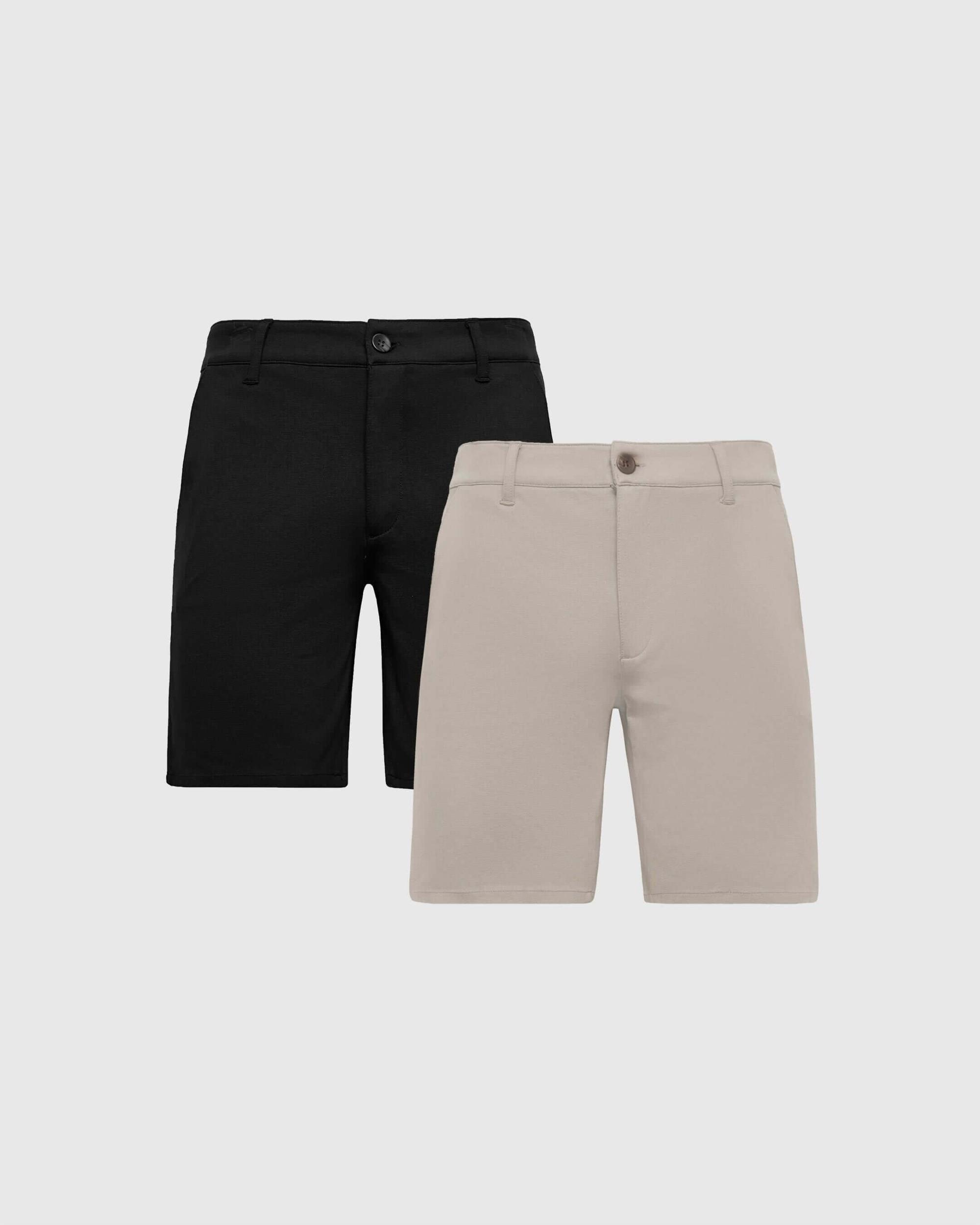 9" Black Comfort Knit Chino Shorts Product Image