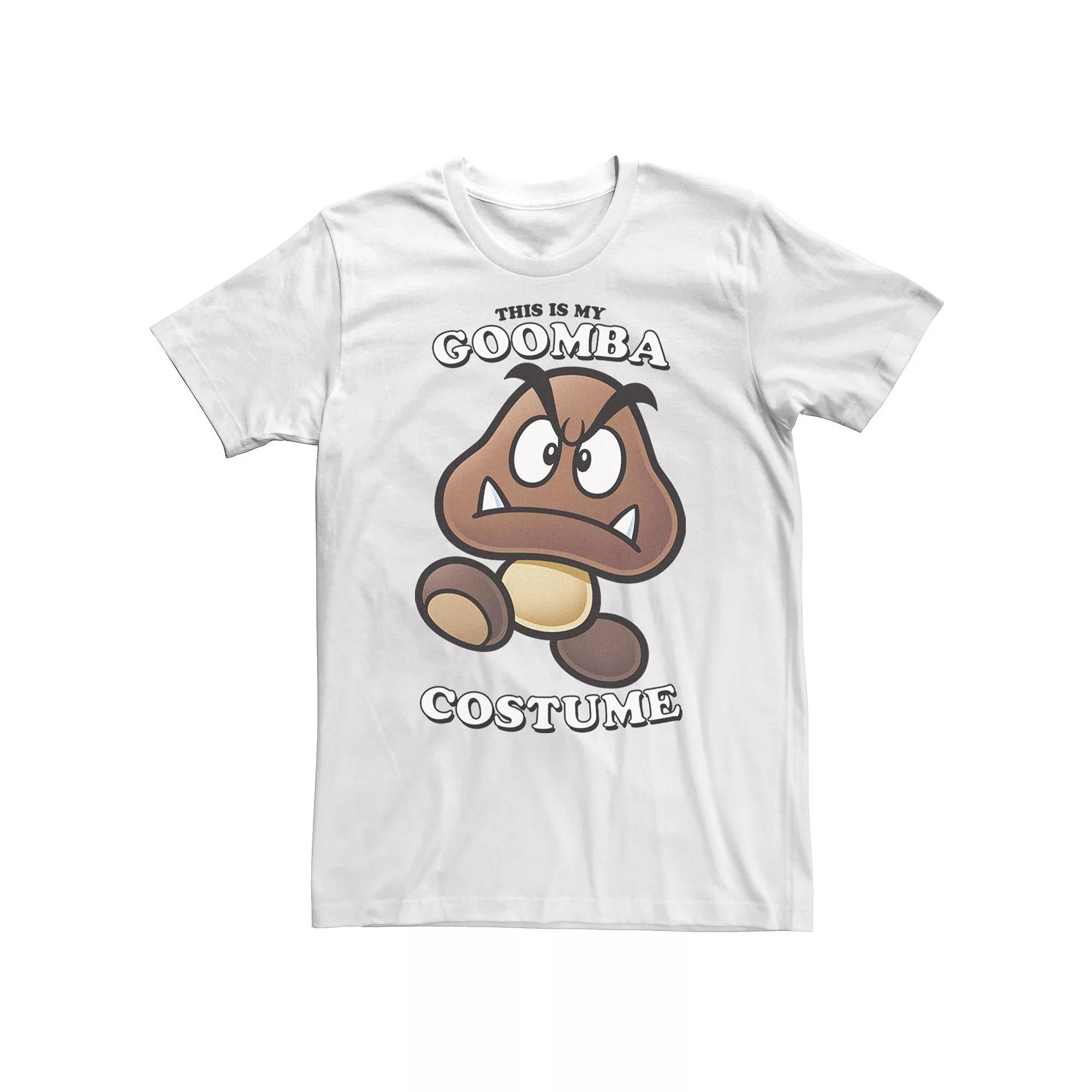 Big & Tall Nintendo Super Mario "This Is My Goomba Costume" Tee, Men's, Size: 4XLT, White Product Image