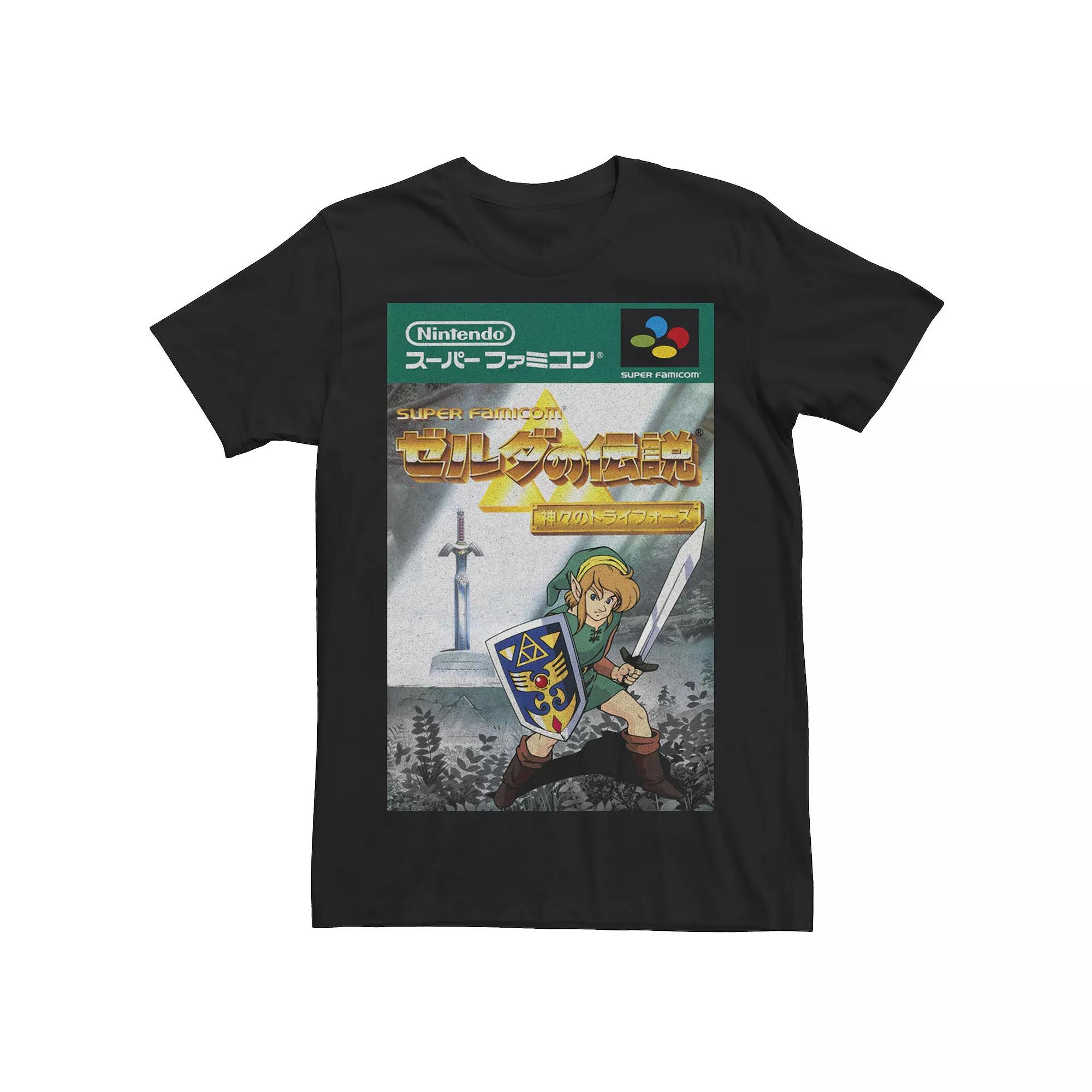 Men's Nintendo Legend of Zelda Japanese Cover Tee, Size: Medium, Black Product Image